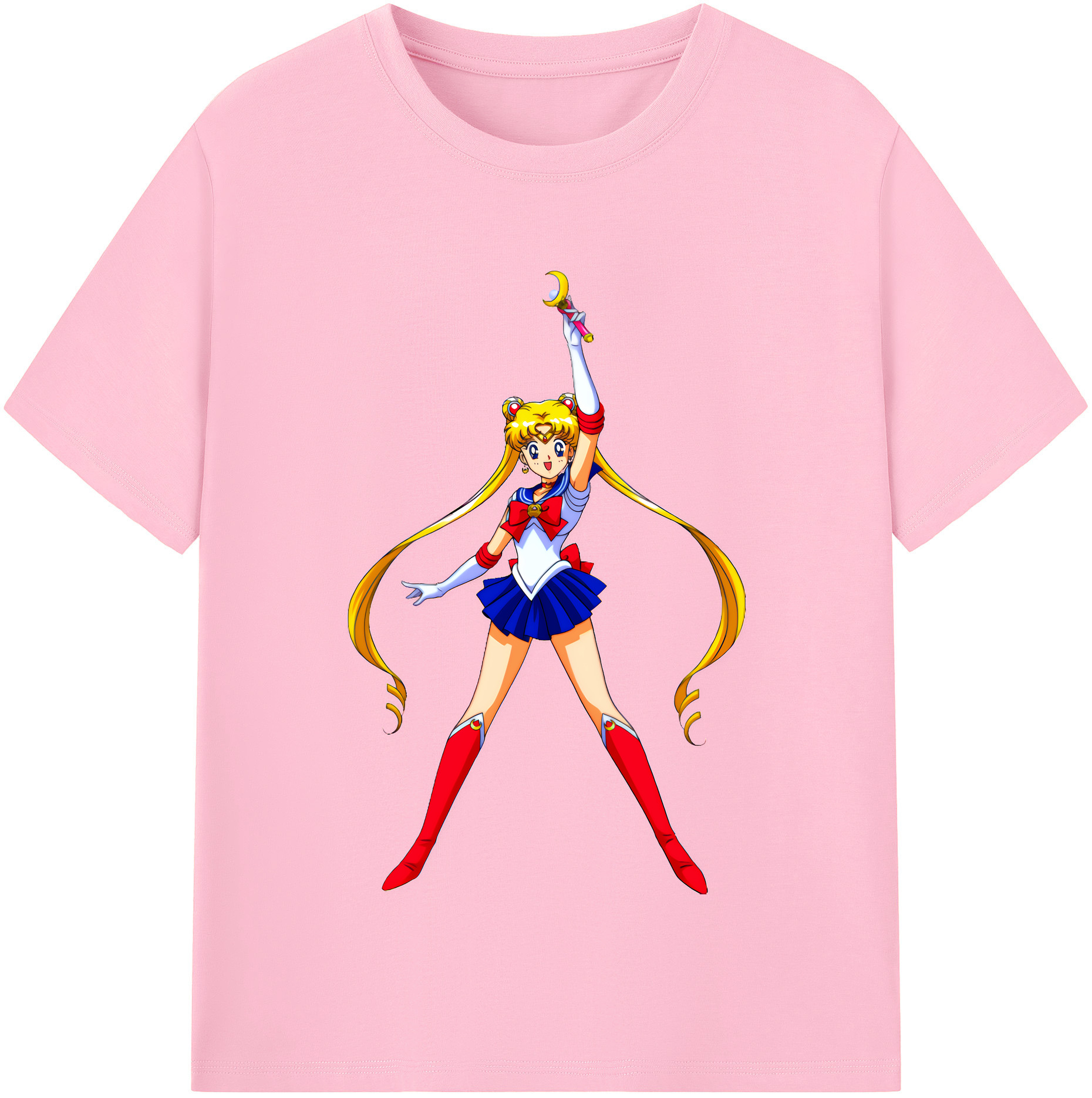 （画像用） 美少女戦士セーラームーン 月野 うさぎ つきの うさぎ Sailor Moon Tsukino Usagi 綿100％半袖Tシャツ（フロントプリント）