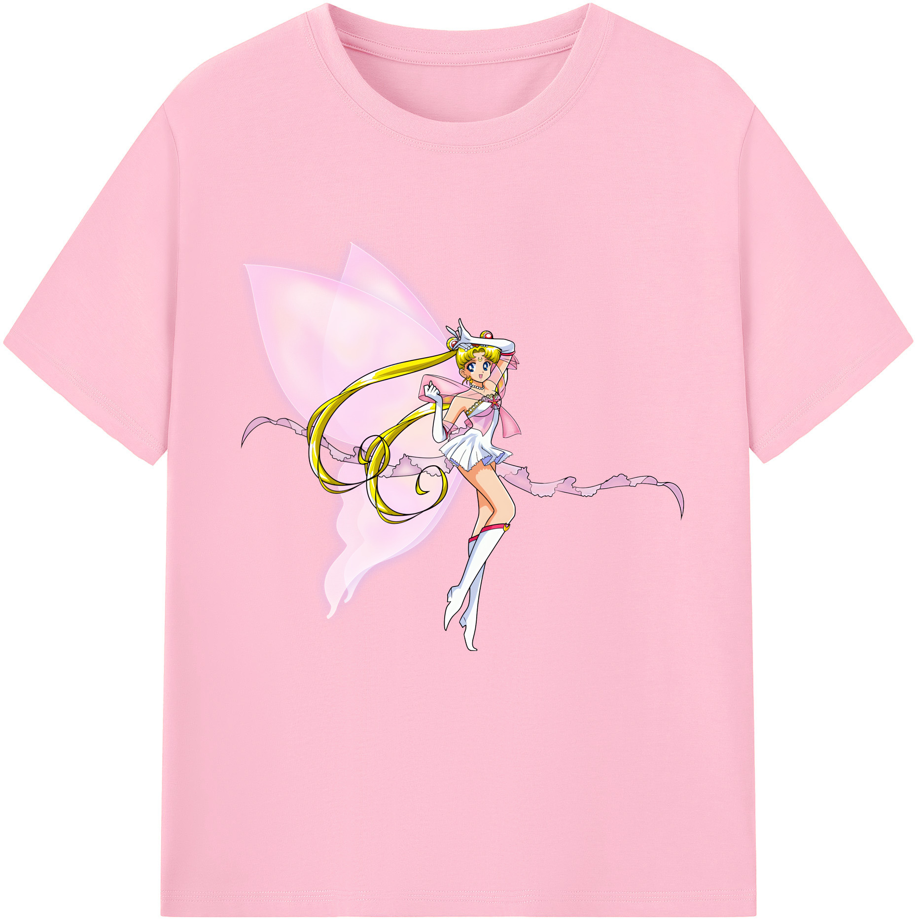 （画像用） 美少女戦士セーラームーン 月野 うさぎ つきの うさぎ Sailor Moon Tsukino Usagi 綿100％半袖Tシャツ（フロントプリント）
