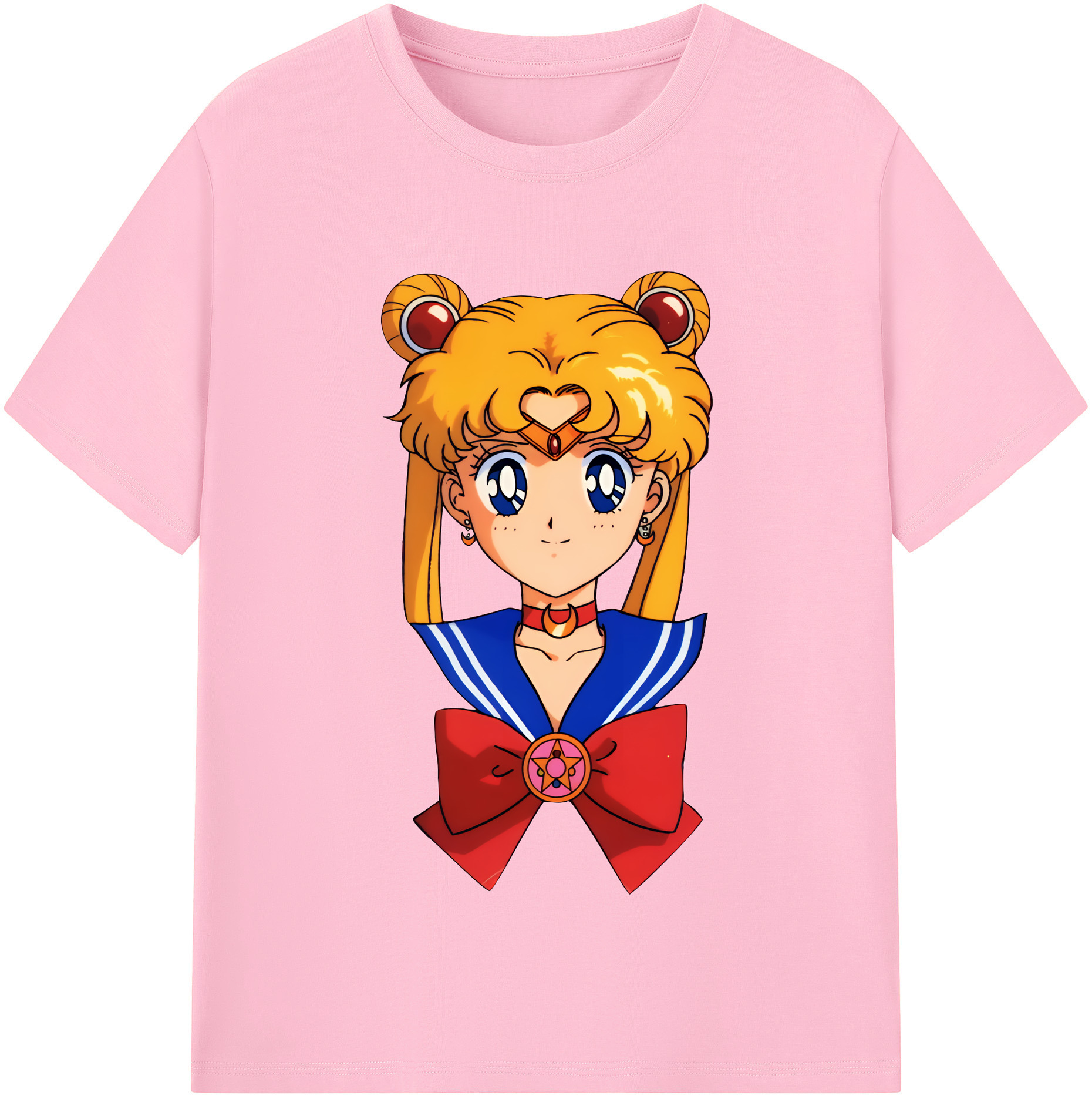 （画像用） 美少女戦士セーラームーン 月野 うさぎ つきの うさぎ Sailor Moon Tsukino Usagi 綿100％半袖Tシャツ（フロントプリント）