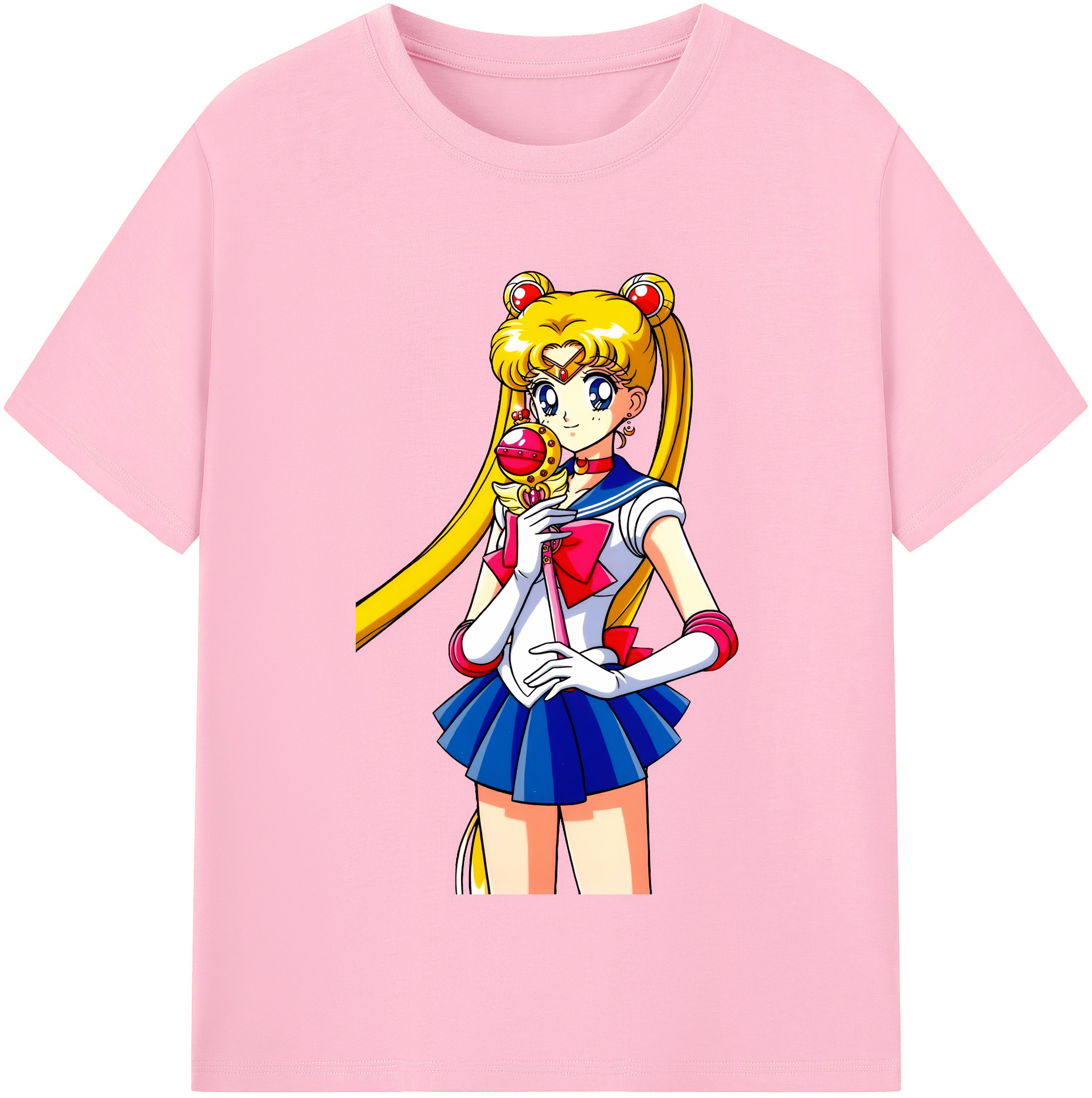 （画像用） 美少女戦士セーラームーン 月野 うさぎ つきの うさぎ Sailor Moon Tsukino Usagi 綿100％半袖Tシャツ（フロントプリント）