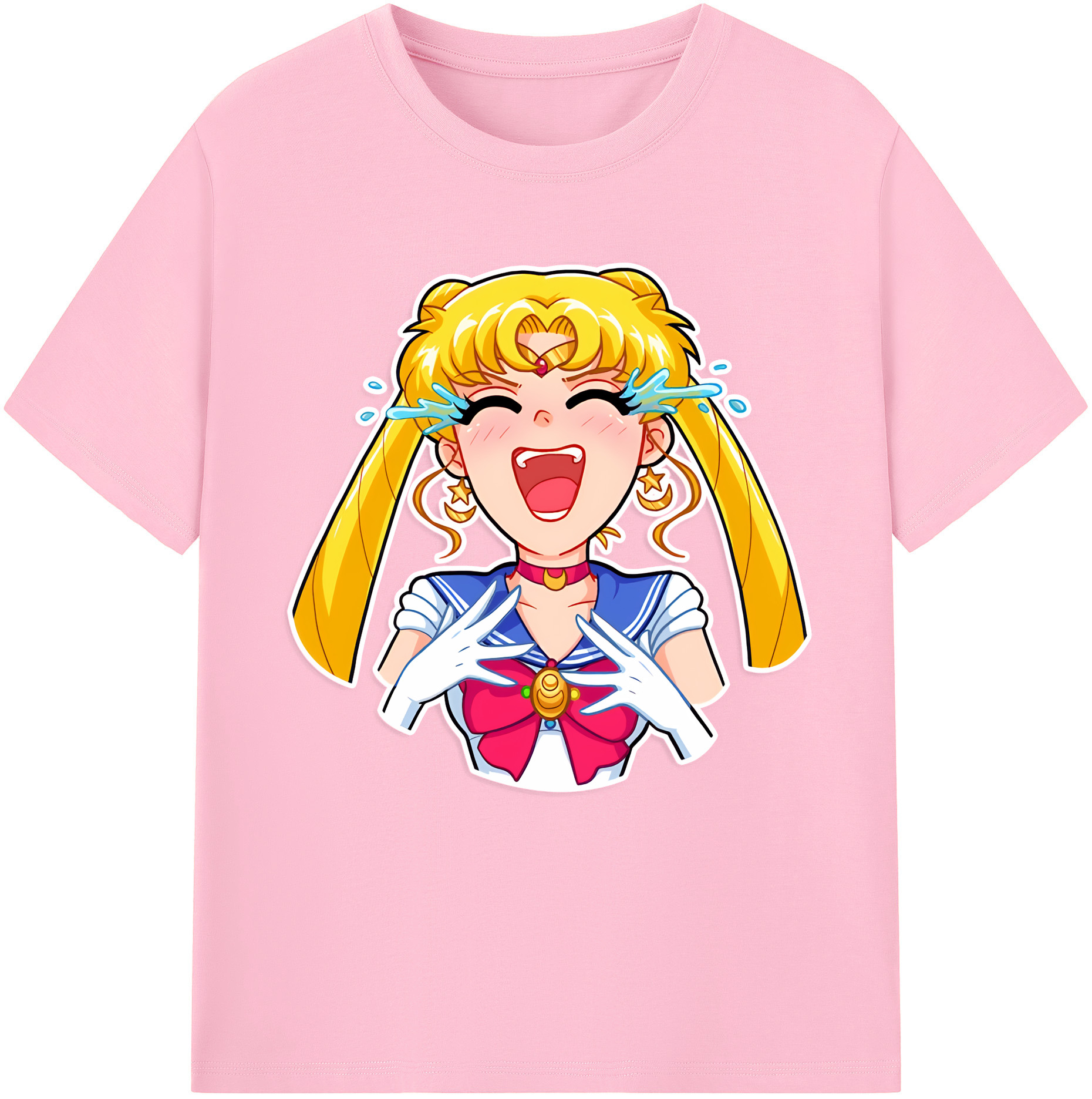 （画像用） 美少女戦士セーラームーン 月野 うさぎ つきの うさぎ Sailor Moon Tsukino Usagi 綿100％半袖Tシャツ（フロントプリント）