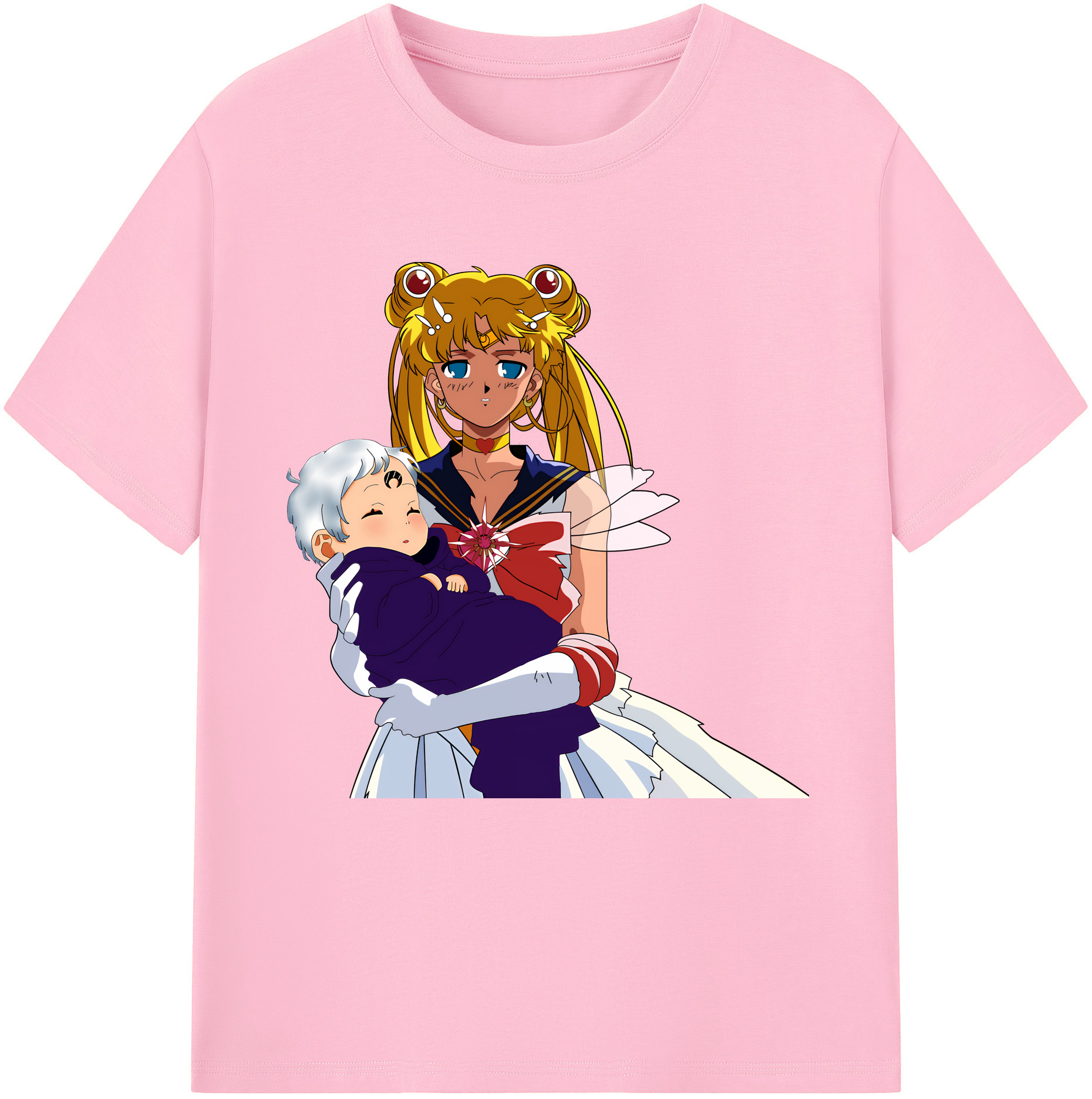 （画像用） 美少女戦士セーラームーン 月野 うさぎ つきの うさぎ Sailor Moon Tsukino Usagi 綿100％半袖Tシャツ（フロントプリント）