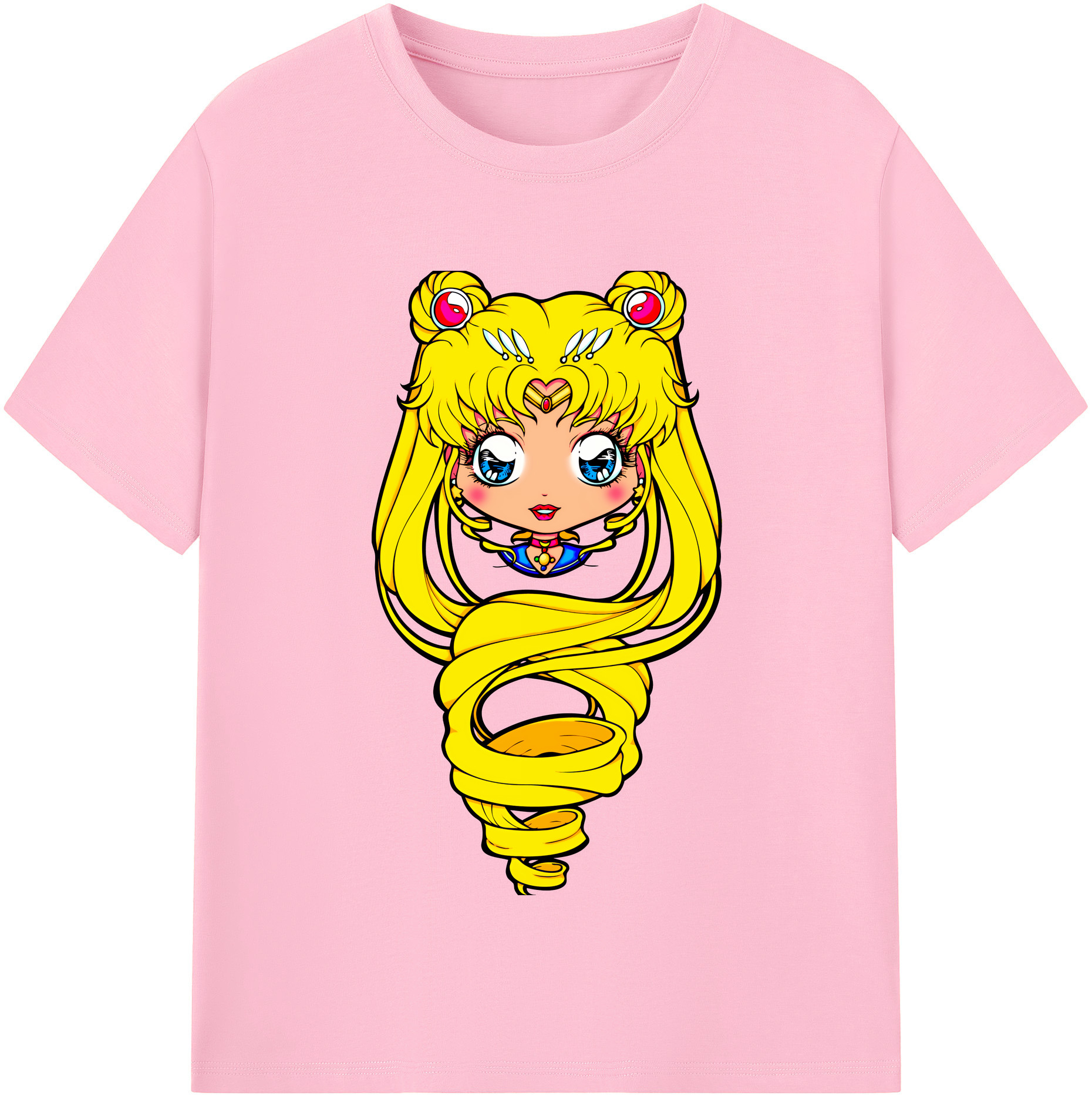 （画像用） 美少女戦士セーラームーン 月野 うさぎ つきの うさぎ Sailor Moon Tsukino Usagi 綿100％半袖Tシャツ（フロントプリント）