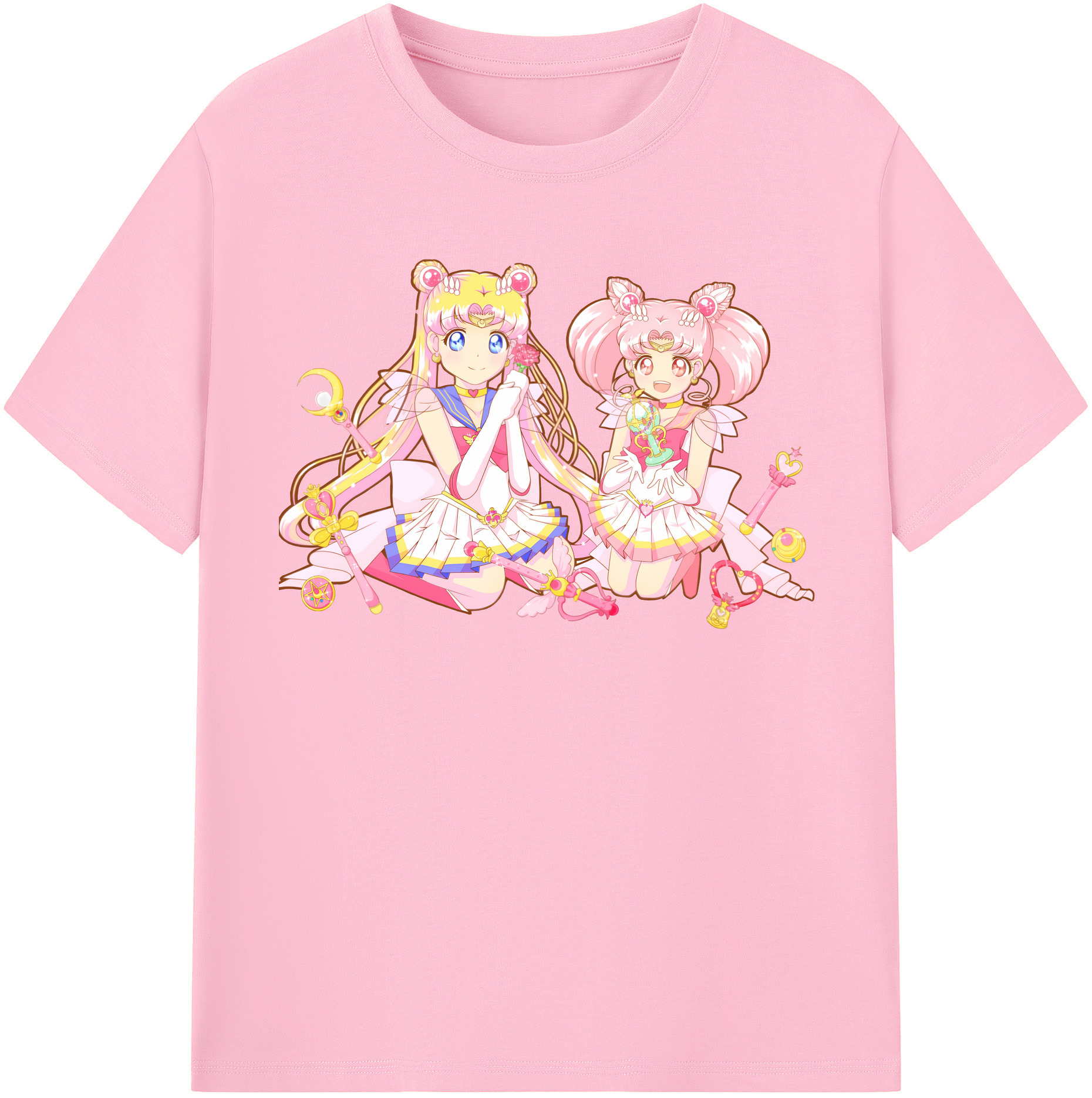 （画像用） 美少女戦士セーラームーン 月野 うさぎ つきの うさぎ Sailor Moon Tsukino Usagi 綿100％半袖Tシャツ（フロントプリント）