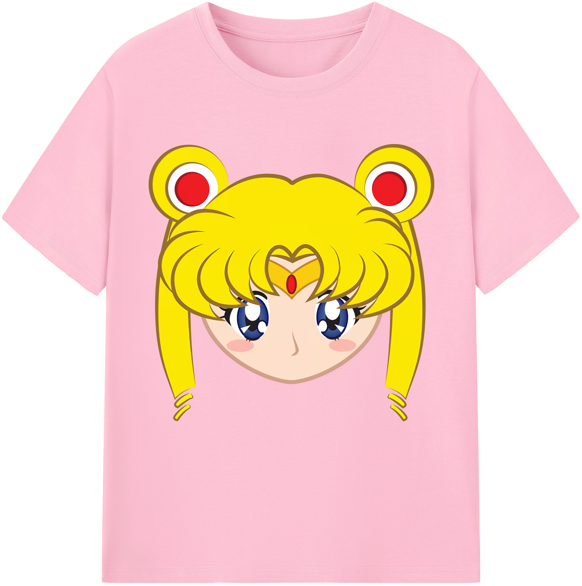 （画像用） 美少女戦士セーラームーン 月野 うさぎ つきの うさぎ Sailor Moon Tsukino Usagi 綿100％半袖Tシャツ（フロントプリント）