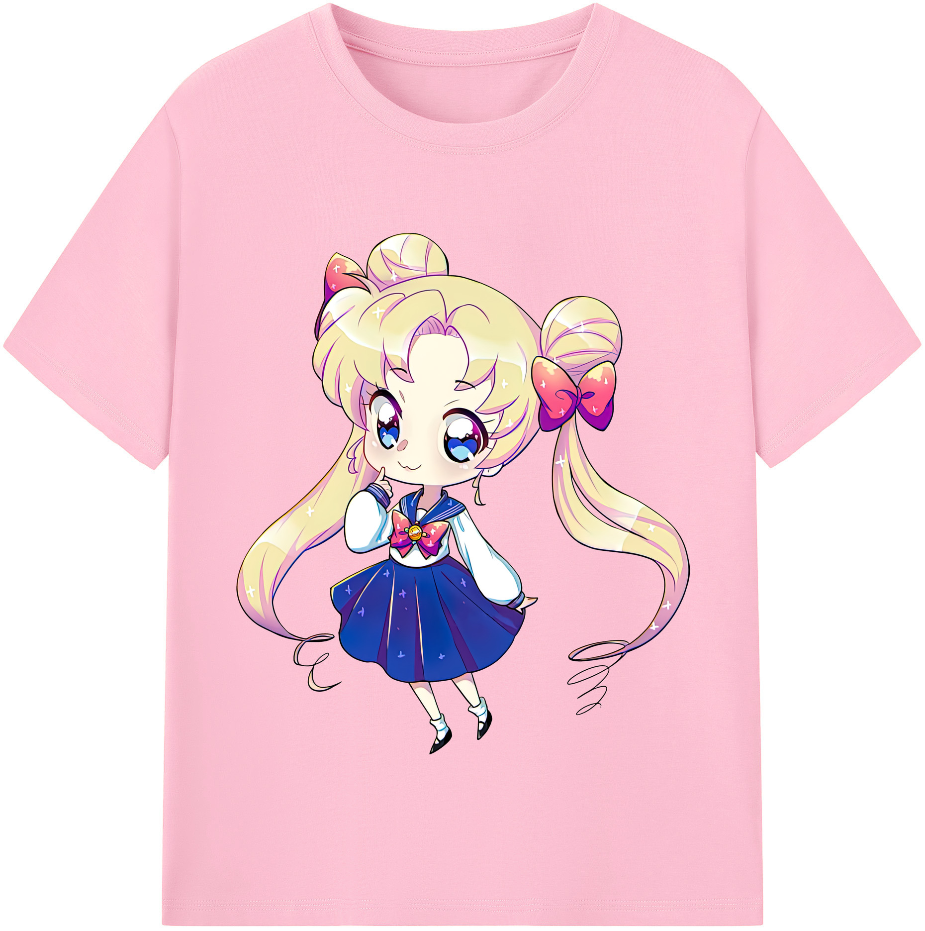 （画像用） 美少女戦士セーラームーン 月野 うさぎ つきの うさぎ Sailor Moon Tsukino Usagi 綿100％半袖Tシャツ（フロントプリント）