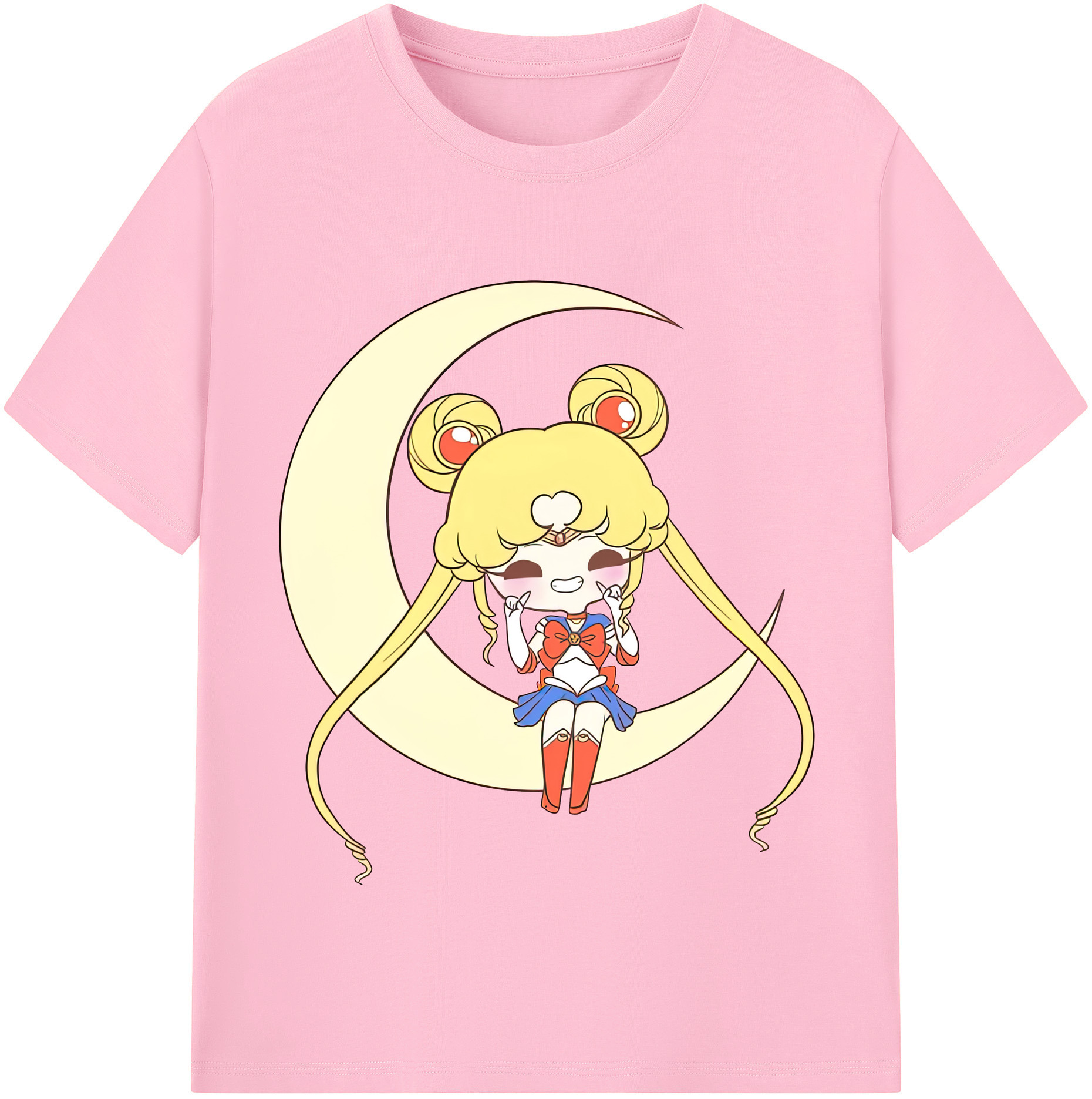 （画像用） 美少女戦士セーラームーン 月野 うさぎ つきの うさぎ Sailor Moon Tsukino Usagi 綿100％半袖Tシャツ（フロントプリント）