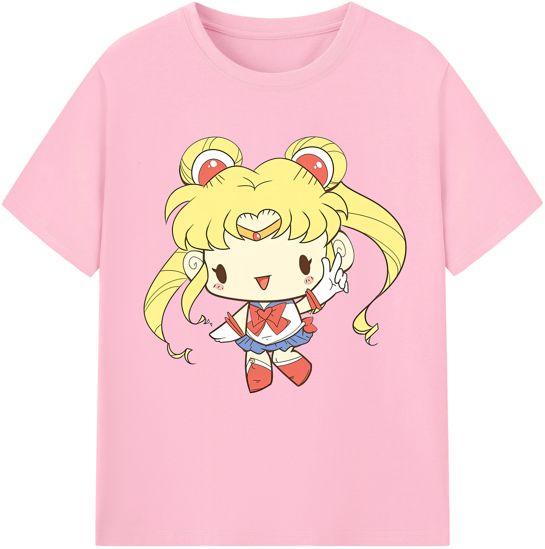 （画像用） 美少女戦士セーラームーン 月野 うさぎ つきの うさぎ Sailor Moon Tsukino Usagi 綿100％半袖Tシャツ（フロントプリント）