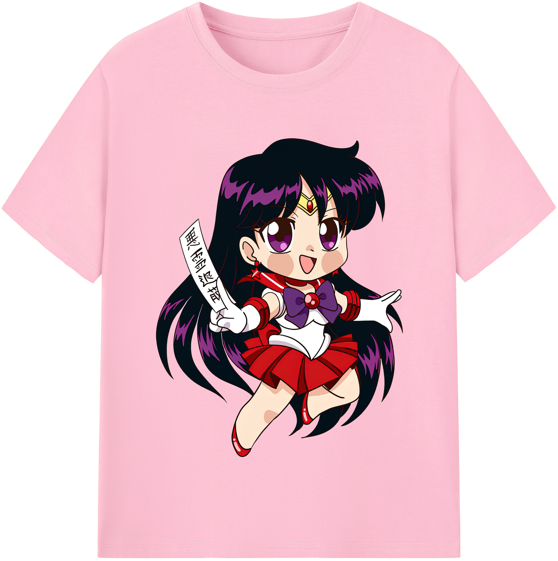 （画像用） 美少女戦士セーラームーン 火野レイ ひの レイ Sailor Moon Hino Rei （セーラーマーズ,Sailor Mars） 綿100％半袖Tシャツ（フロントプリント）