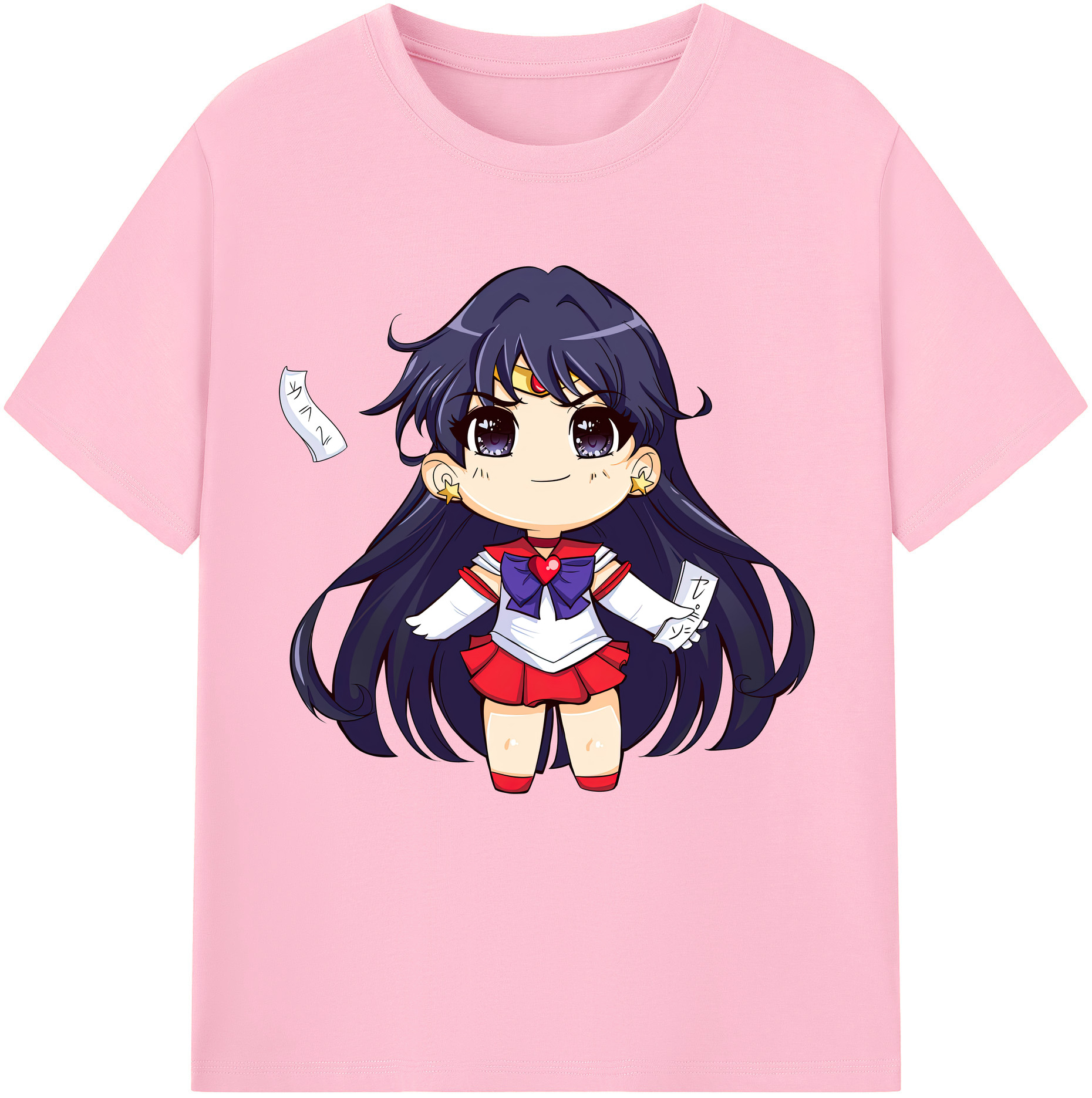 （画像用） 美少女戦士セーラームーン 火野レイ ひの レイ Sailor Moon Hino Rei （セーラーマーズ,Sailor Mars） 綿100％半袖Tシャツ（フロントプリント）