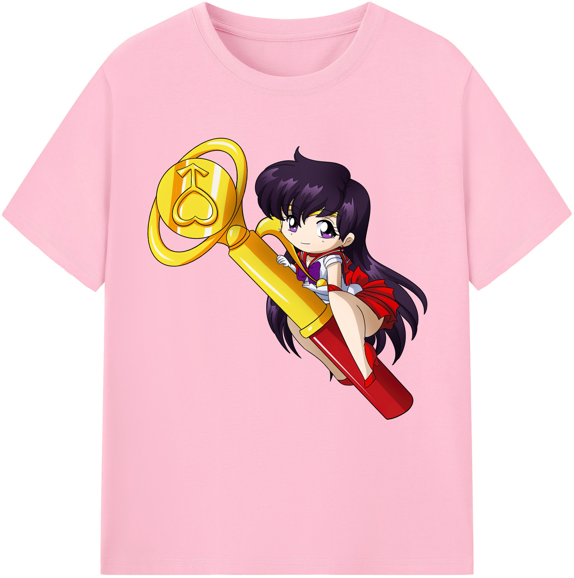 （画像用） 美少女戦士セーラームーン 火野レイ ひの レイ Sailor Moon Hino Rei （セーラーマーズ,Sailor Mars） 綿100％半袖Tシャツ（フロントプリント）