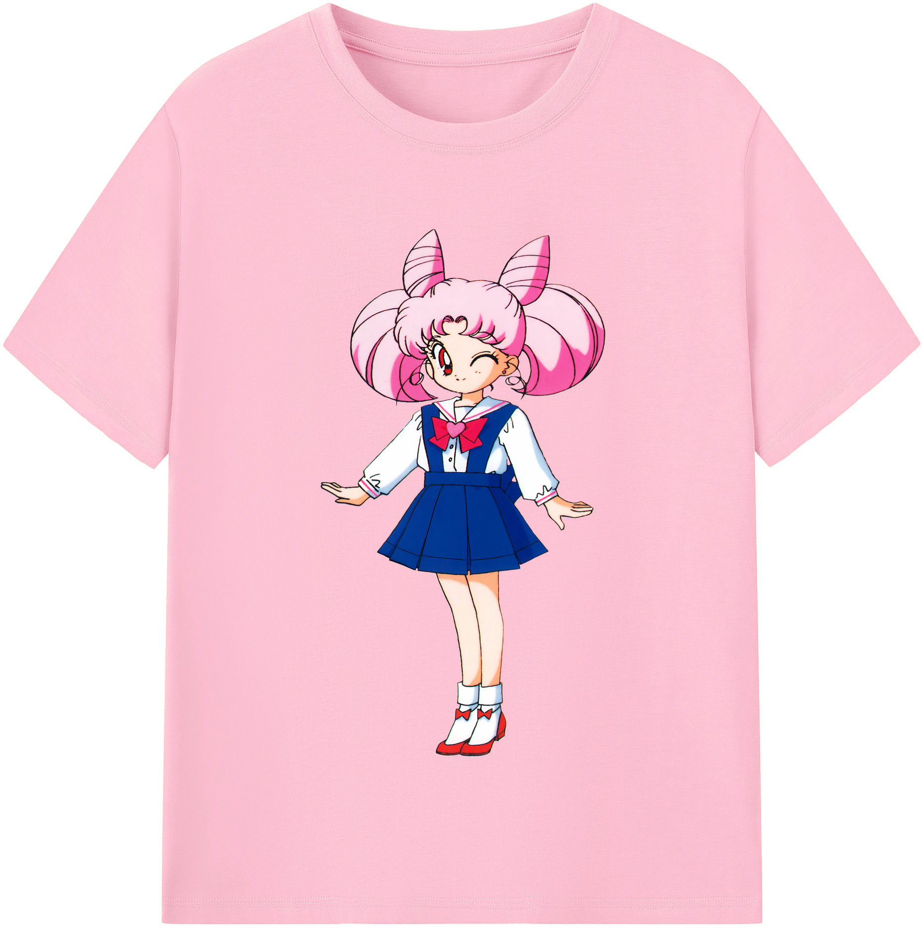 （画像用） 美少女戦士セーラームーン ちびうさ Sailor Moon Chibiusa Tsukino Usagi Small Lady Serenity 綿100％半袖Tシャツ（フロントプリント）