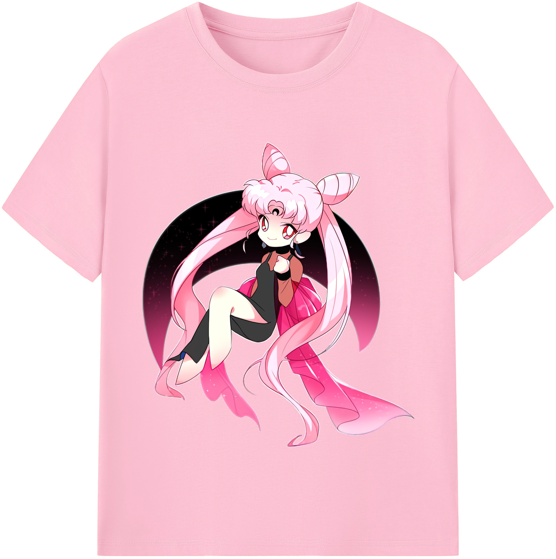 （画像用） 美少女戦士セーラームーン ちびうさ Sailor Moon Chibiusa Tsukino Usagi Small Lady Serenity 綿100％半袖Tシャツ（フロントプリント）