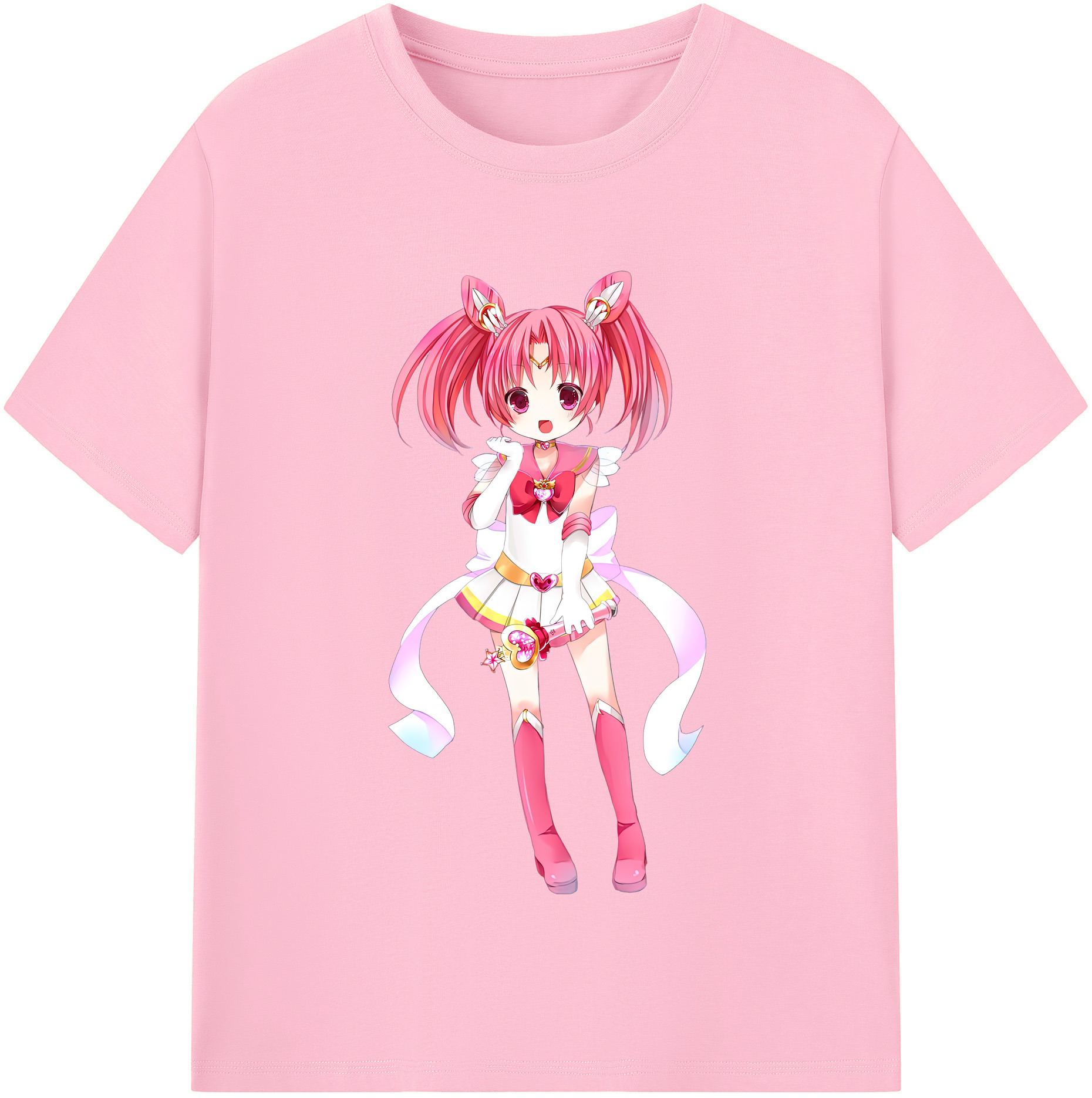 （画像用） 美少女戦士セーラームーン ちびうさ Sailor Moon Chibiusa Tsukino Usagi Small Lady Serenity 綿100％半袖Tシャツ（フロントプリント）