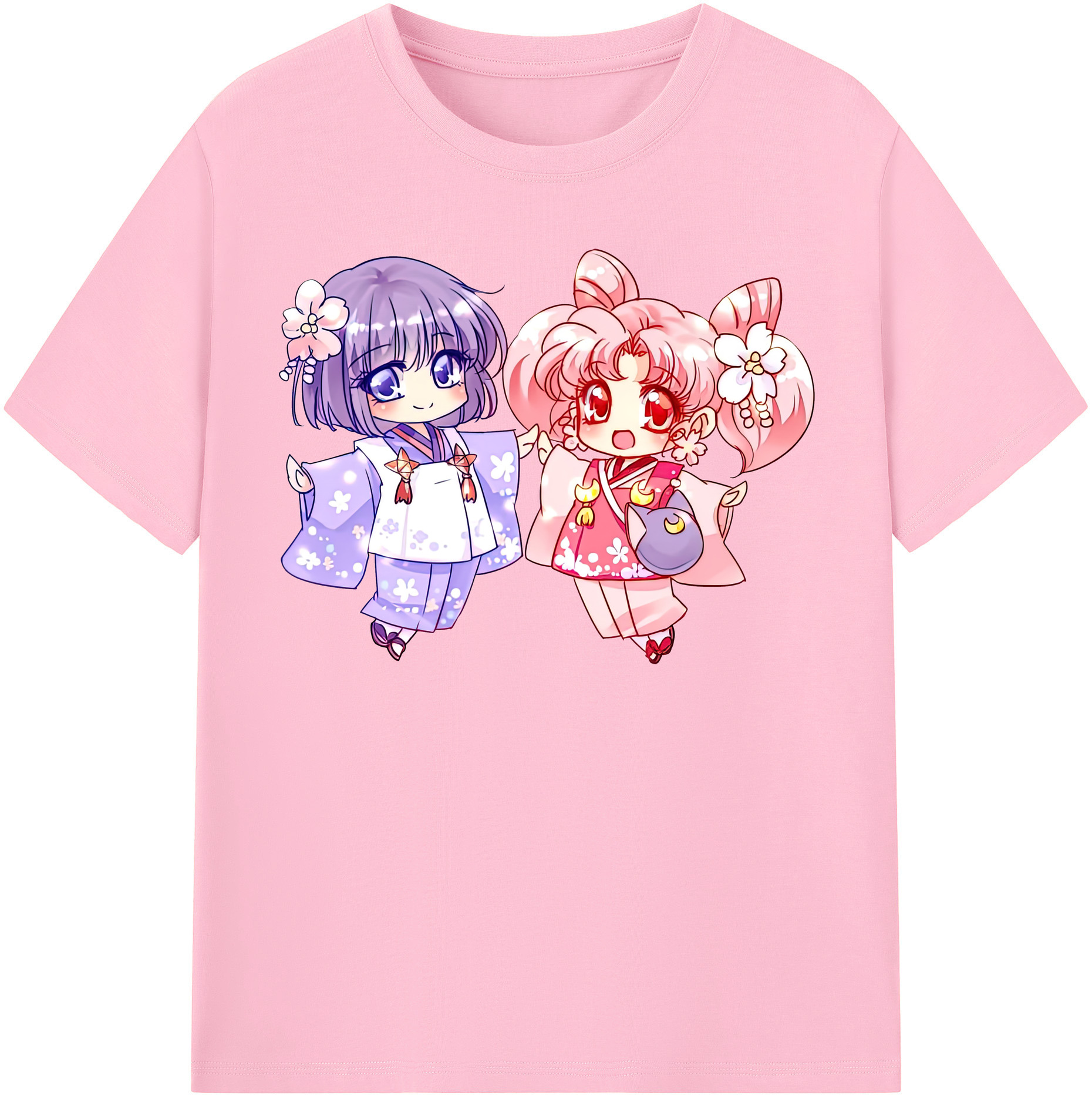 （画像用） 美少女戦士セーラームーン ちびうさ Sailor Moon Chibiusa Tsukino Usagi Small Lady Serenity 綿100％半袖Tシャツ（フロントプリント）