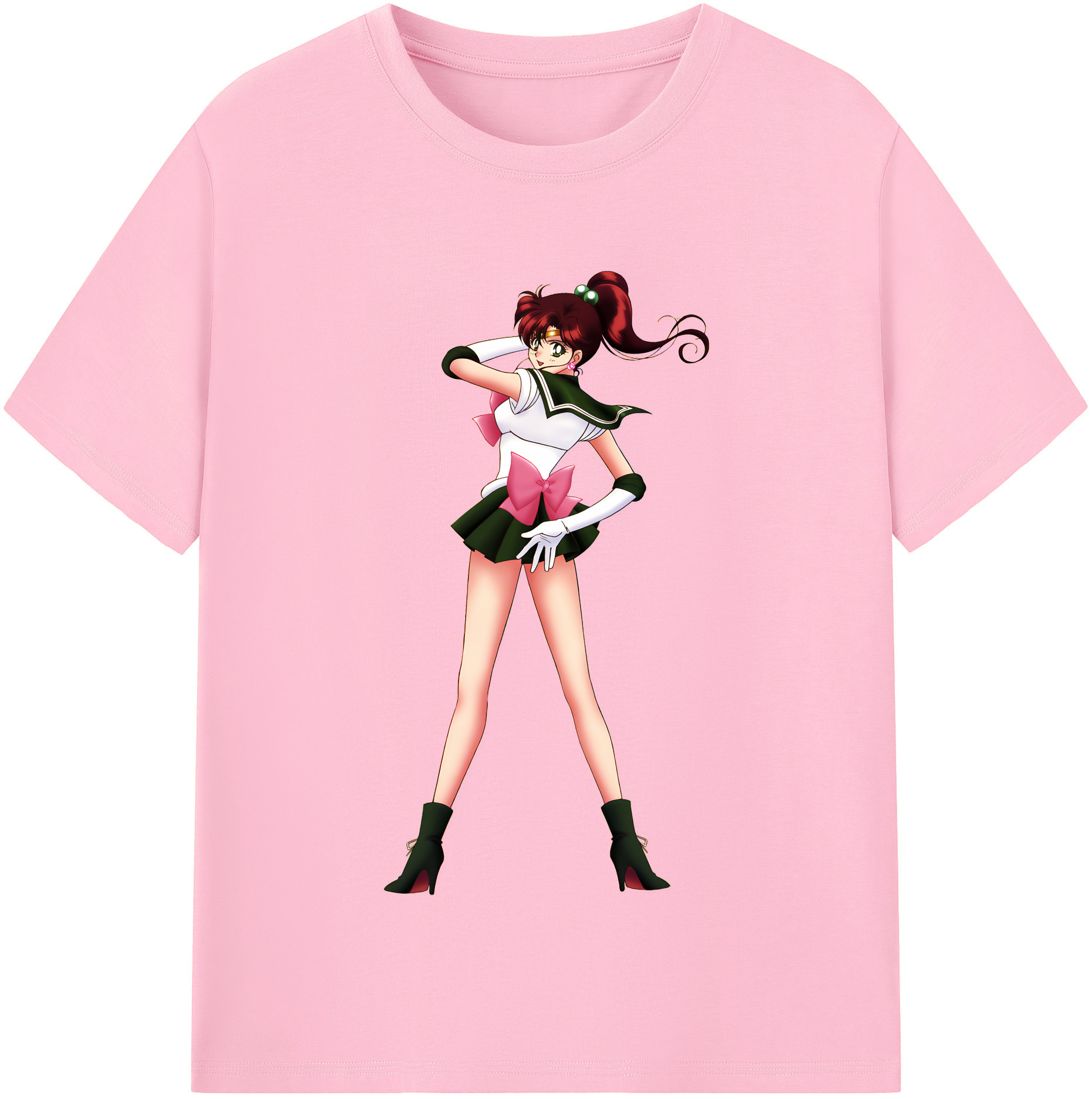 （画像用） 美少女戦士セーラームーン 木野 まこと きの まこと Sailor Moon Kino Makoto （セーラージュピター；Sailor Jupiter） 綿100％半袖Tシャツ（フロントプリント）