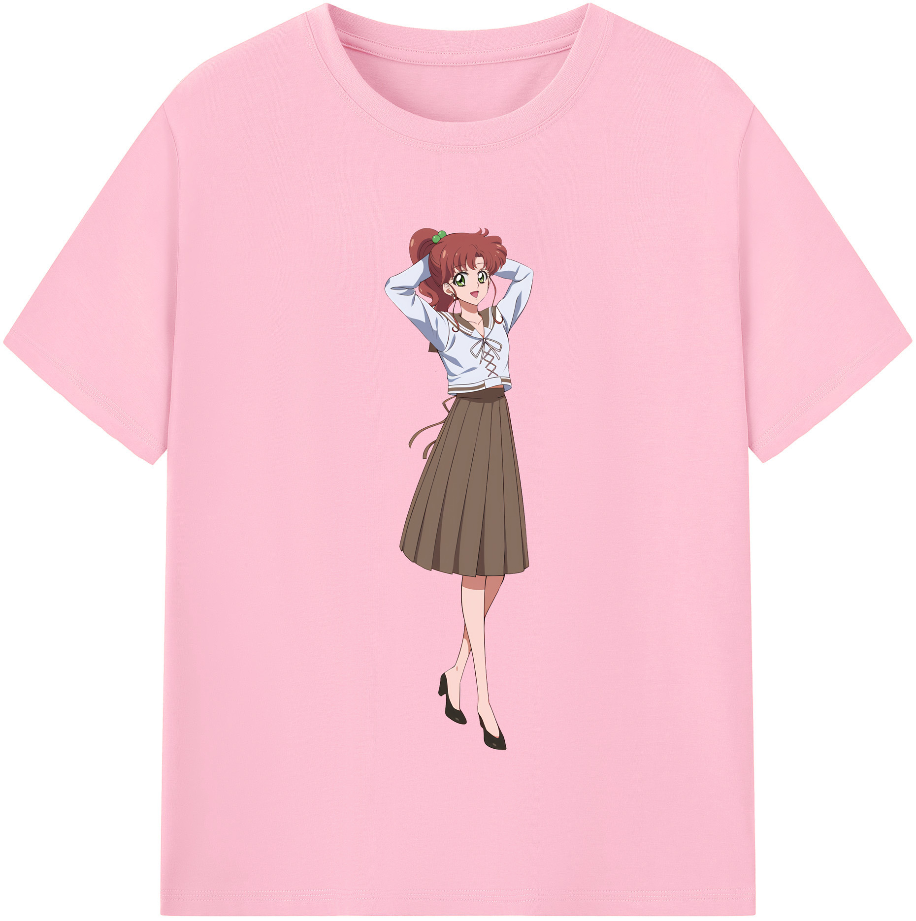 （画像用） 美少女戦士セーラームーン 木野 まこと きの まこと Sailor Moon Kino Makoto （セーラージュピター；Sailor Jupiter） 綿100％半袖Tシャツ（フロントプリント）