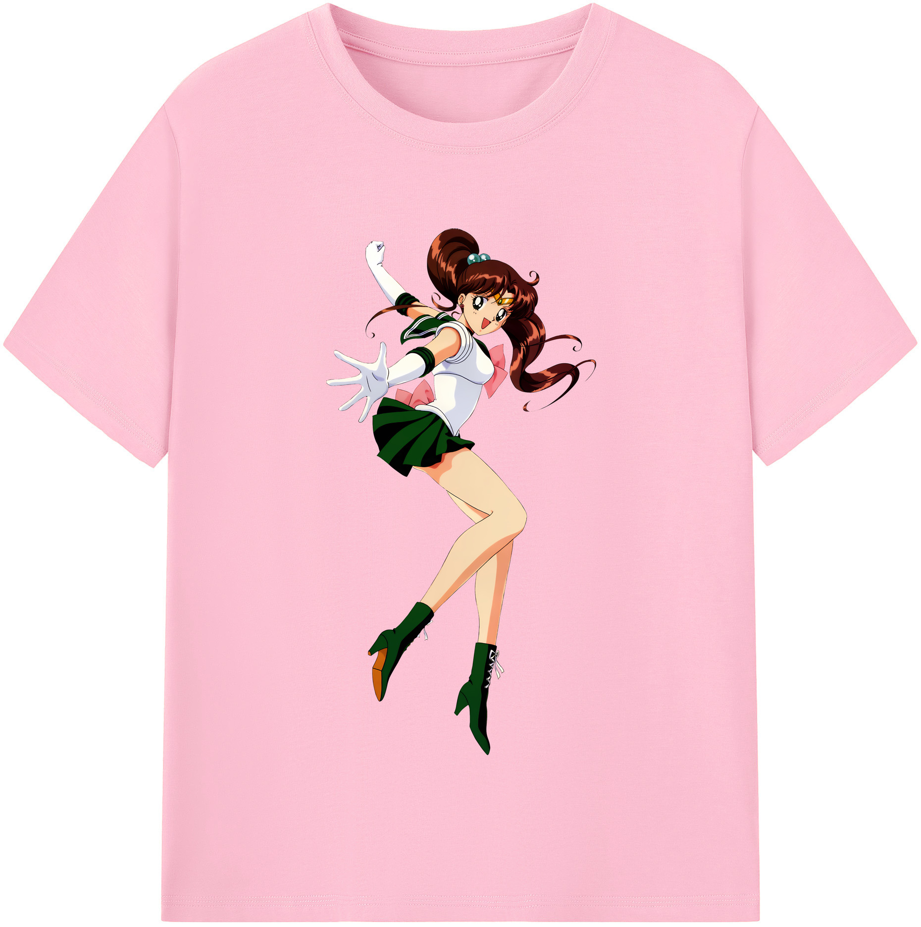 （画像用） 美少女戦士セーラームーン 木野 まこと きの まこと Sailor Moon Kino Makoto （セーラージュピター；Sailor Jupiter） 綿100％半袖Tシャツ（フロントプリント）