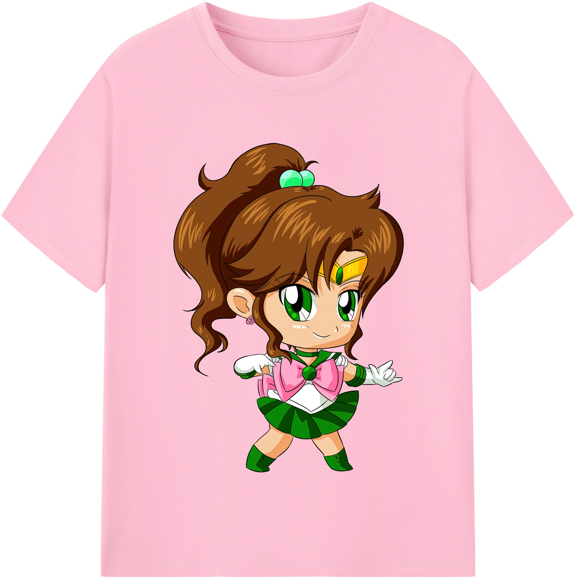 （画像用） 美少女戦士セーラームーン 木野 まこと きの まこと Sailor Moon Kino Makoto （セーラージュピター；Sailor Jupiter） 綿100％半袖Tシャツ（フロントプリント）