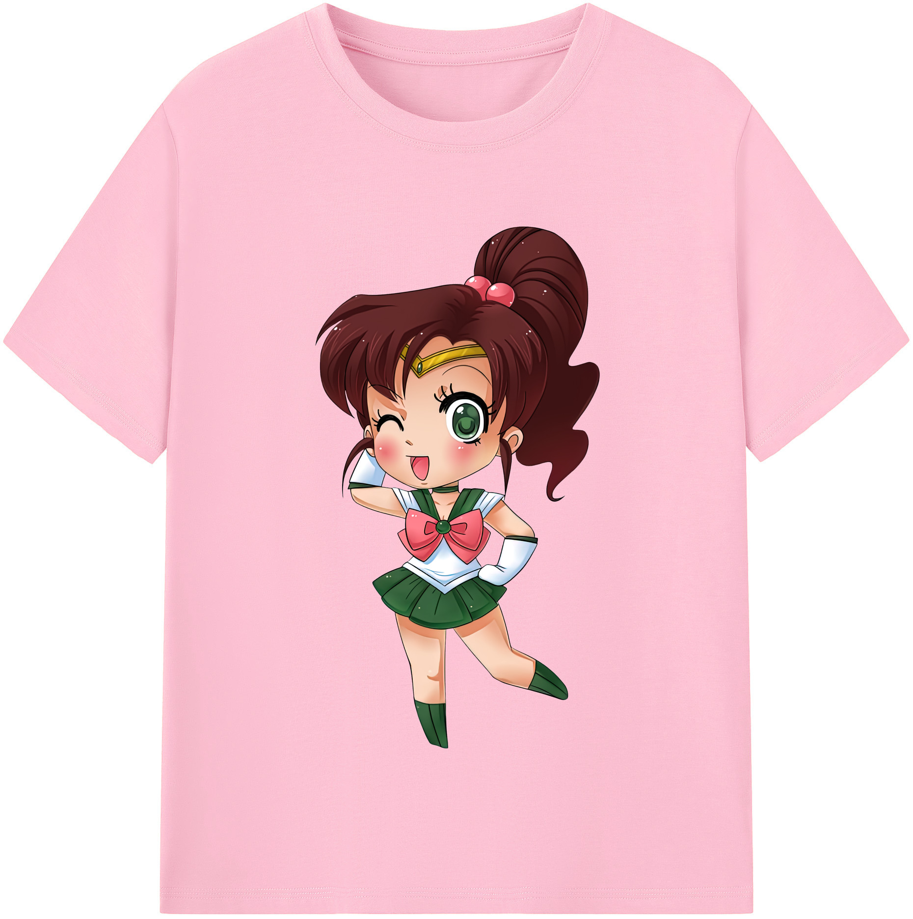 （画像用） 美少女戦士セーラームーン 木野 まこと きの まこと Sailor Moon Kino Makoto （セーラージュピター；Sailor Jupiter） 綿100％半袖Tシャツ（フロントプリント）