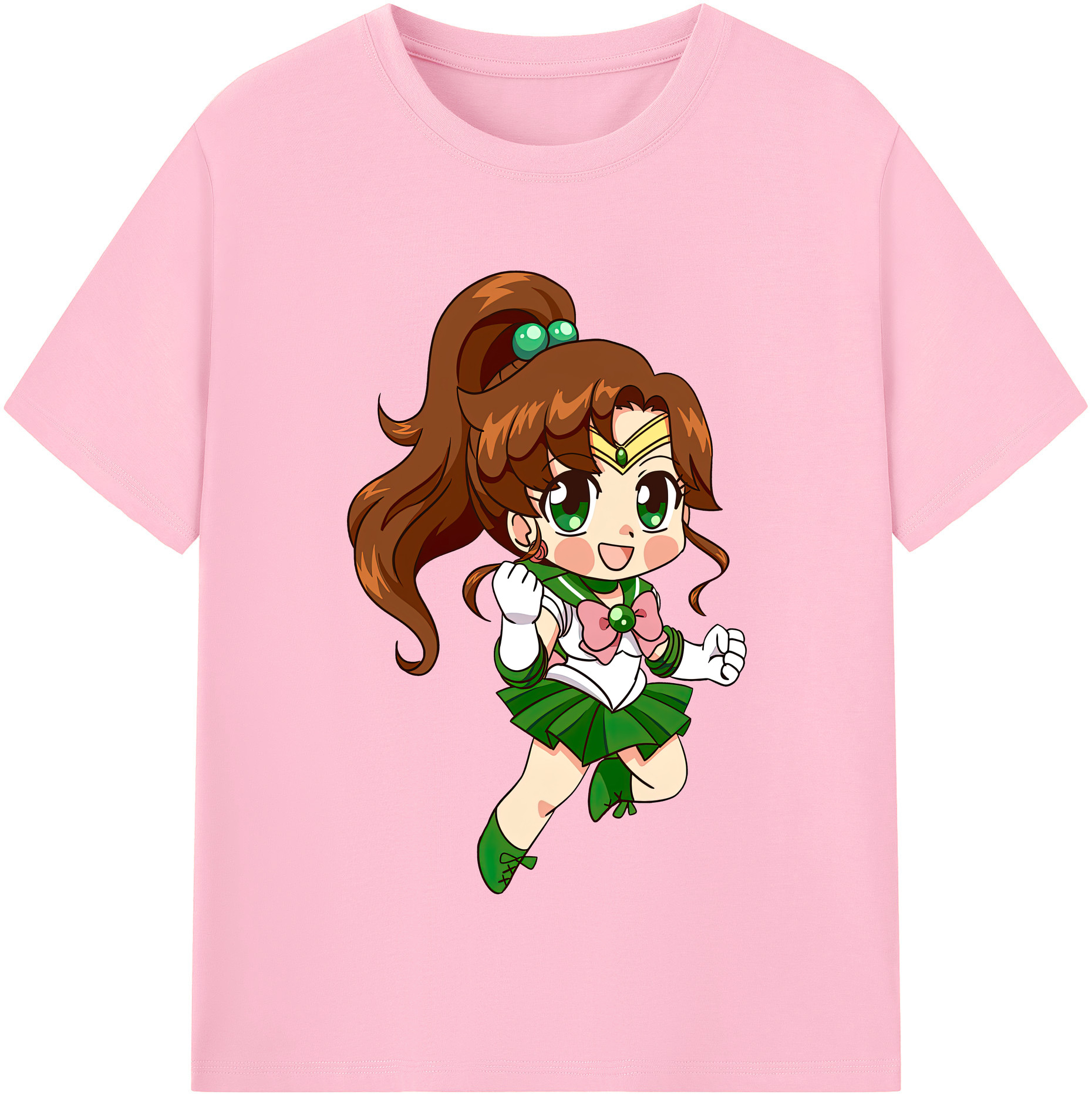 （画像用） 美少女戦士セーラームーン 木野 まこと きの まこと Sailor Moon Kino Makoto （セーラージュピター；Sailor Jupiter） 綿100％半袖Tシャツ（フロントプリント）