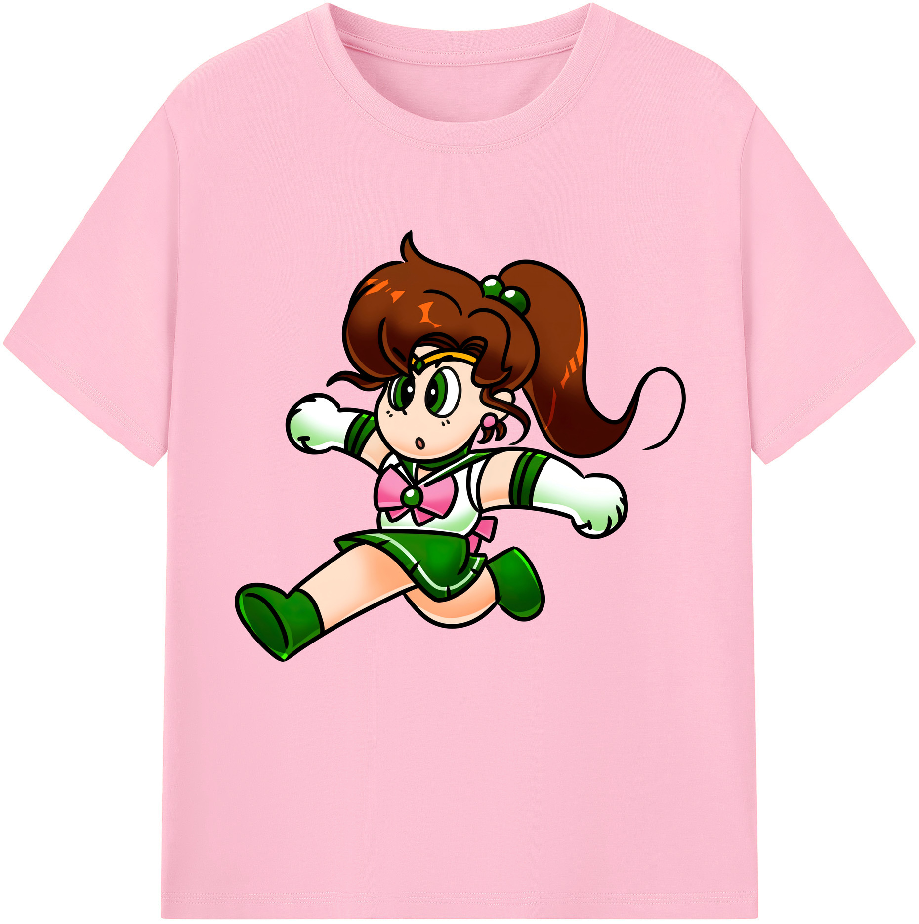 （画像用） 美少女戦士セーラームーン 木野 まこと きの まこと Sailor Moon Kino Makoto （セーラージュピター；Sailor Jupiter） 綿100％半袖Tシャツ（フロントプリント）