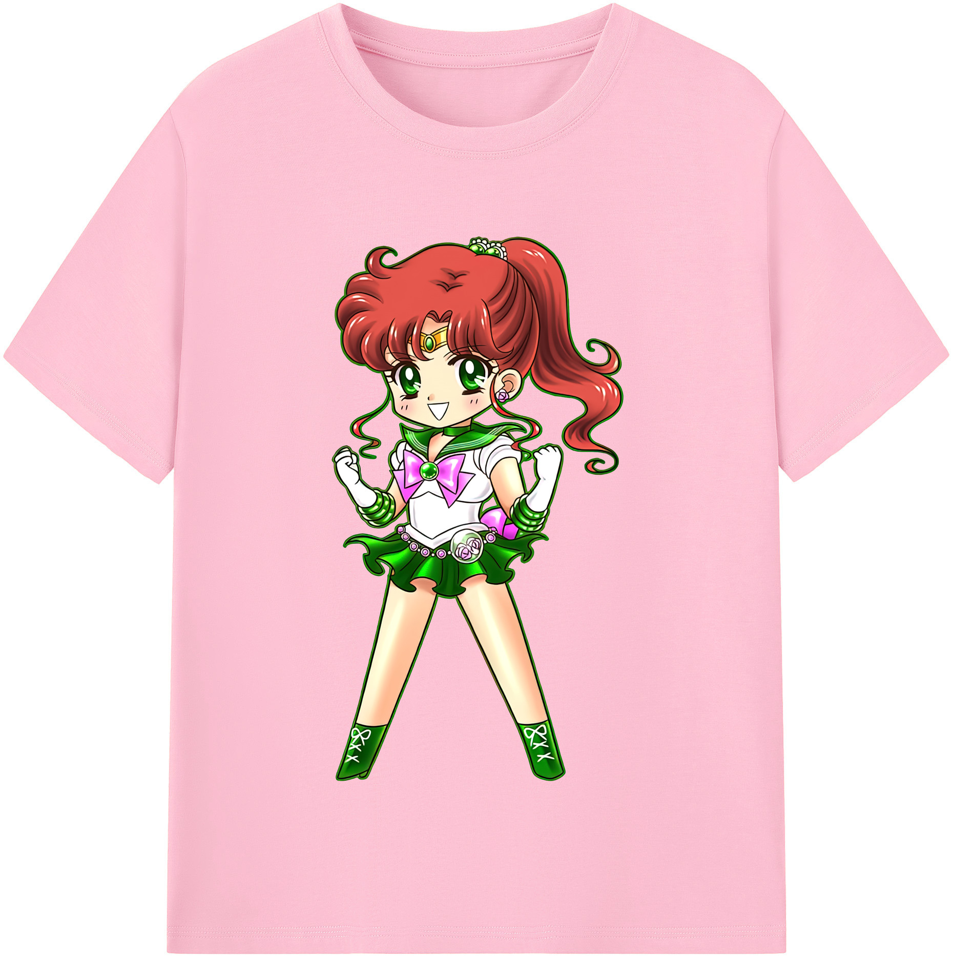 （画像用） 美少女戦士セーラームーン 木野 まこと きの まこと Sailor Moon Kino Makoto （セーラージュピター；Sailor Jupiter） 綿100％半袖Tシャツ（フロントプリント）