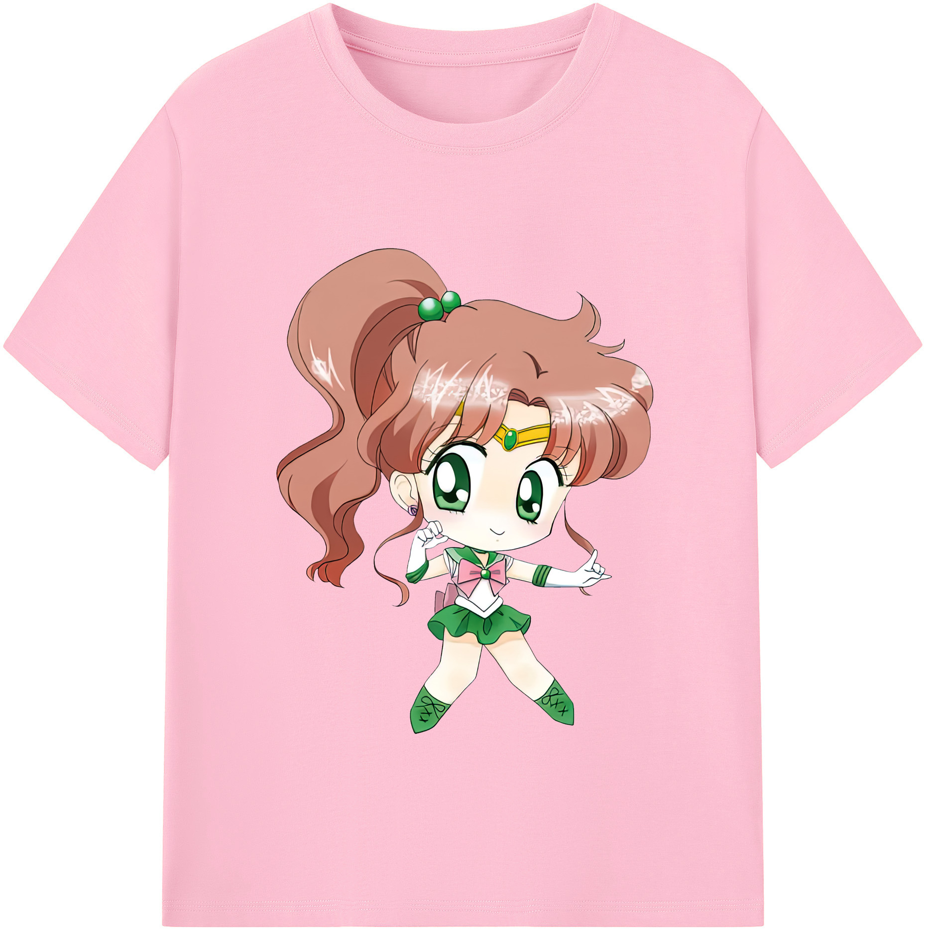 （画像用） 美少女戦士セーラームーン 木野 まこと きの まこと Sailor Moon Kino Makoto （セーラージュピター；Sailor Jupiter） 綿100％半袖Tシャツ（フロントプリント）