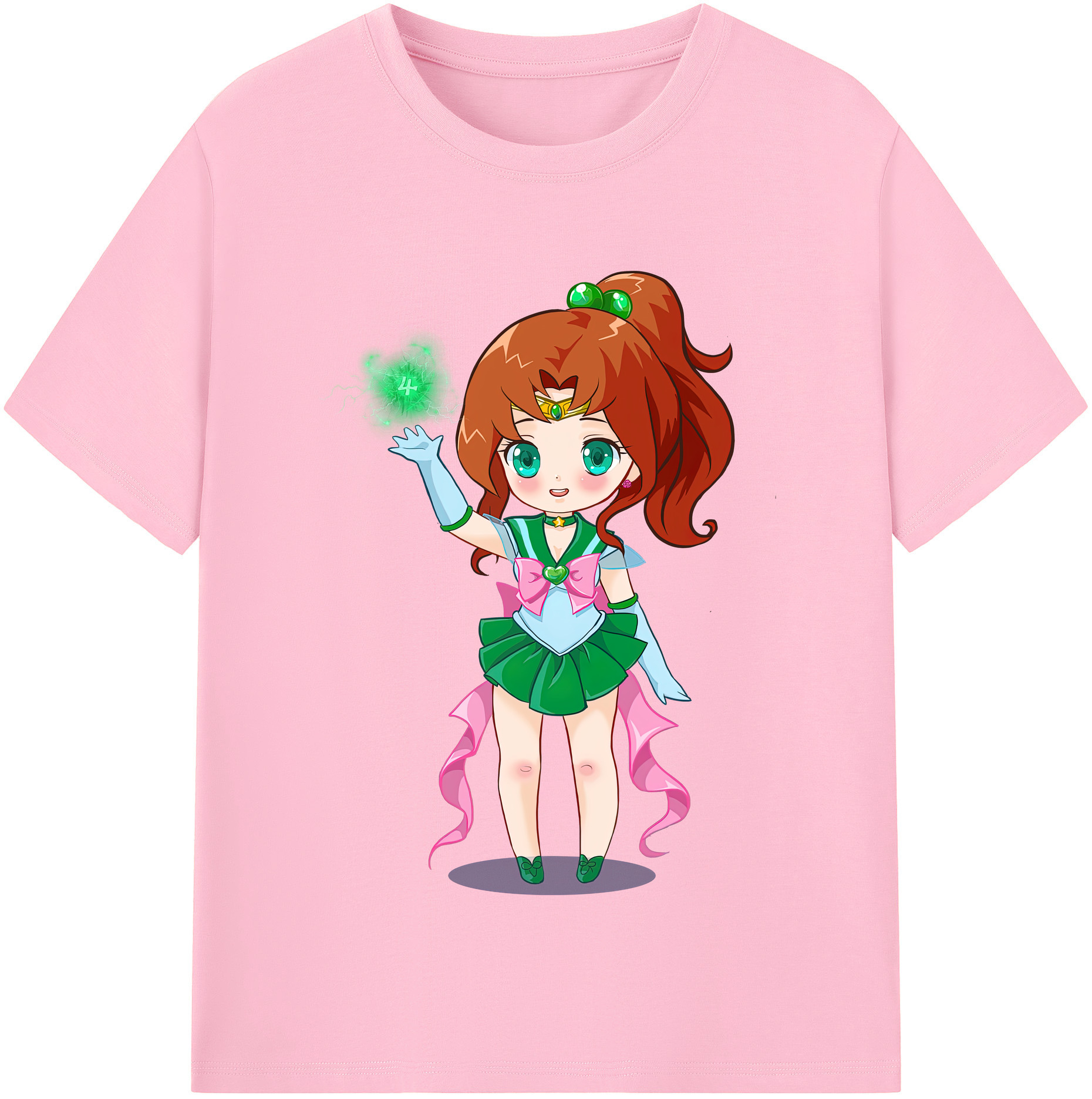 （画像用） 美少女戦士セーラームーン 木野 まこと きの まこと Sailor Moon Kino Makoto （セーラージュピター；Sailor Jupiter） 綿100％半袖Tシャツ（フロントプリント）