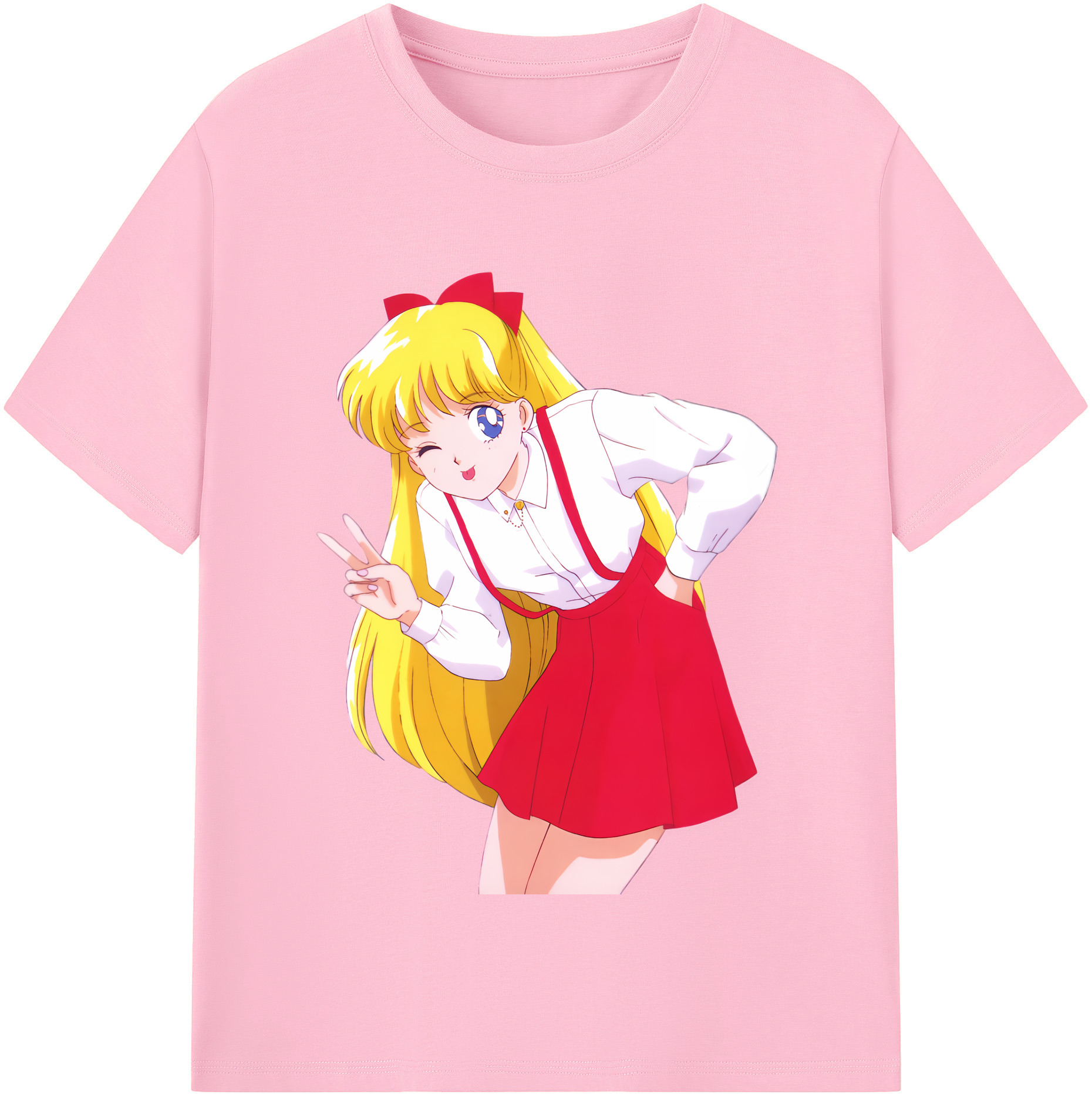 （画像用） 美少女戦士セーラームーン 愛野 美奈子 あいの みなこ Sailor Moon Aino Minako 綿100％半袖Tシャツ（フロントプリント）