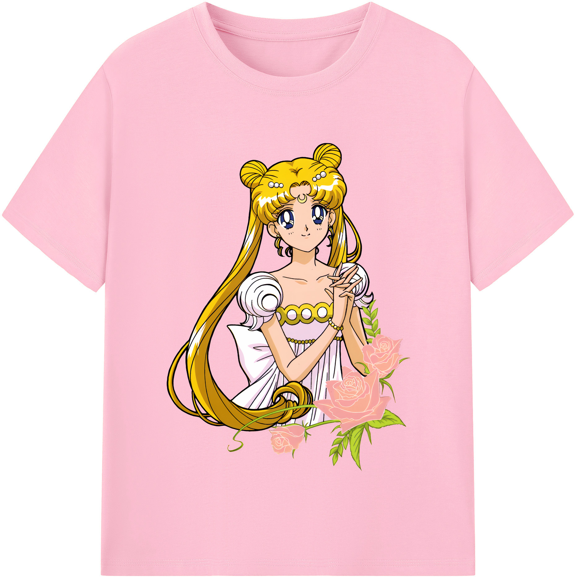 （画像用） 美少女戦士セーラームーン 愛野 美奈子 あいの みなこ Sailor Moon Aino Minako 綿100％半袖Tシャツ（フロントプリント）