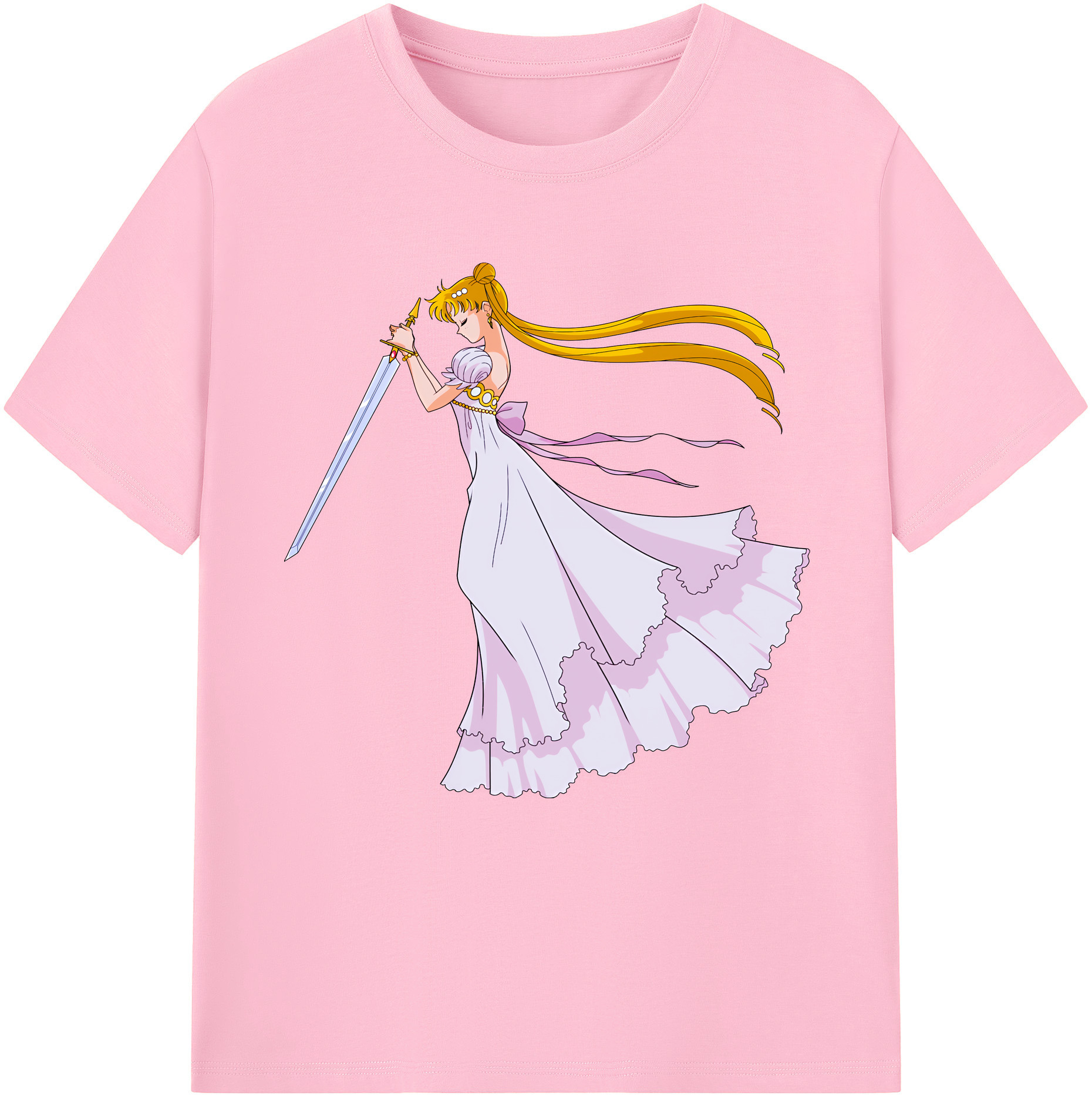 （画像用） 美少女戦士セーラームーン 愛野 美奈子 あいの みなこ Sailor Moon Aino Minako 綿100％半袖Tシャツ（フロントプリント）
