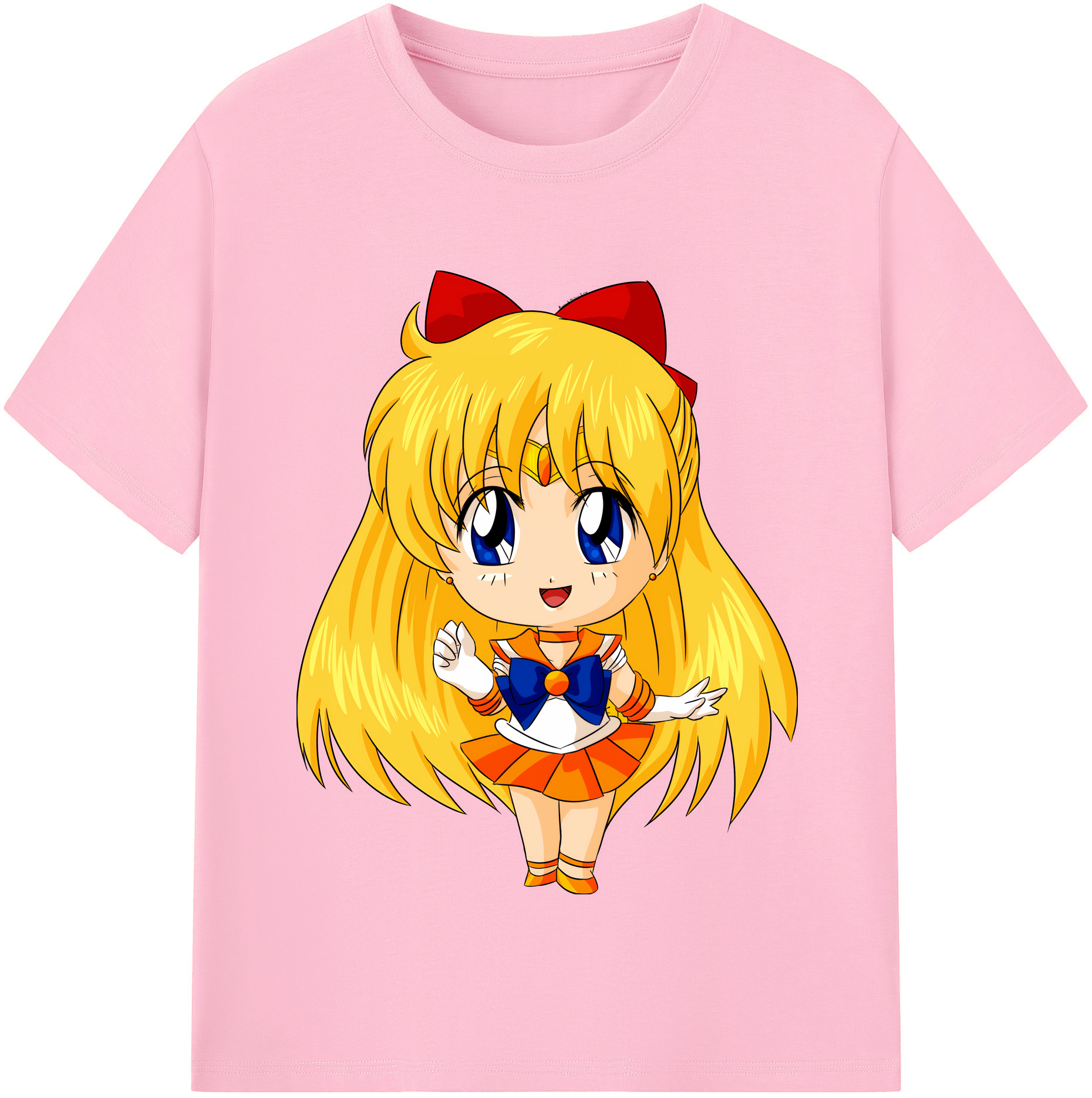 （画像用） 美少女戦士セーラームーン 愛野 美奈子 あいの みなこ Sailor Moon Aino Minako 綿100％半袖Tシャツ（フロントプリント）