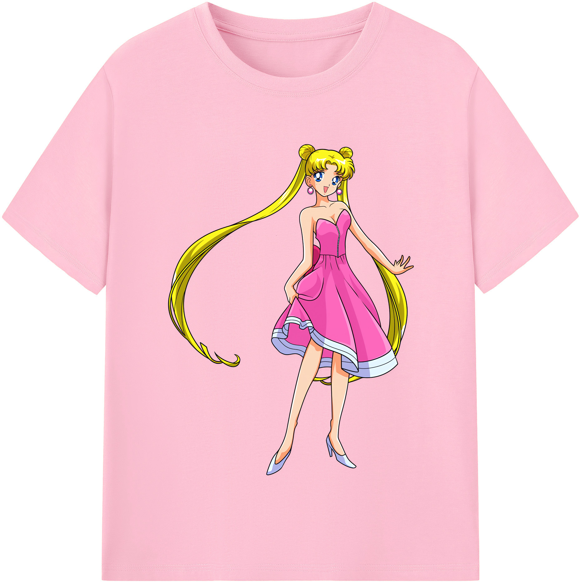 （画像用） 美少女戦士セーラームーン 愛野 美奈子 あいの みなこ Sailor Moon Aino Minako 綿100％半袖Tシャツ（フロントプリント）
