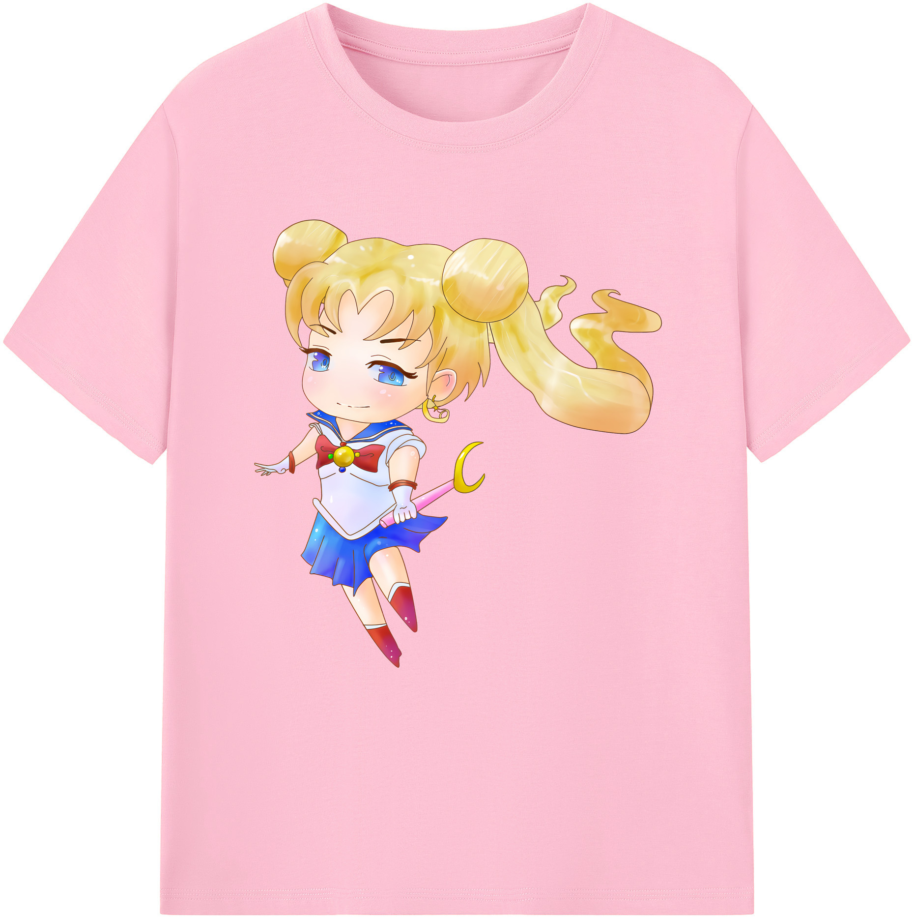（画像用） 美少女戦士セーラームーン 愛野 美奈子 あいの みなこ Sailor Moon Aino Minako 綿100％半袖Tシャツ（フロントプリント）