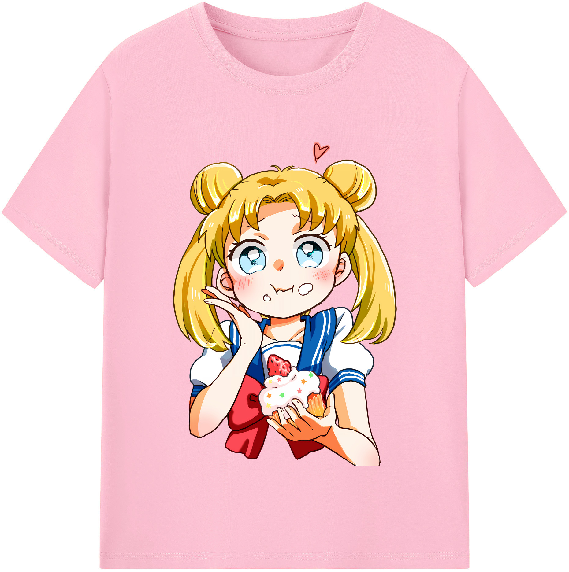 （画像用） 美少女戦士セーラームーン 愛野 美奈子 あいの みなこ Sailor Moon Aino Minako 綿100％半袖Tシャツ（フロントプリント）