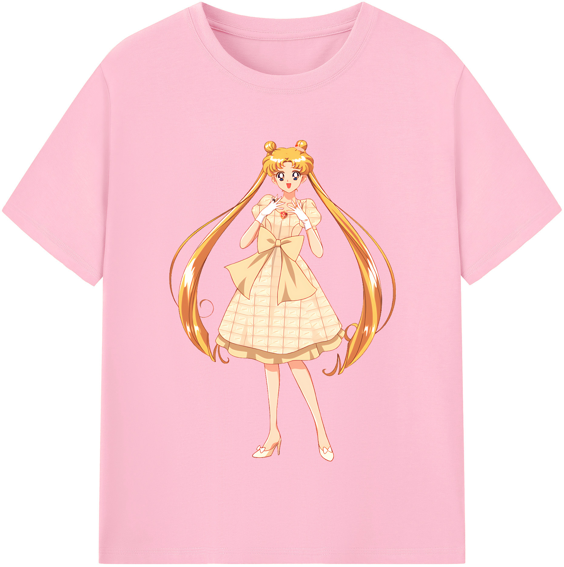 （画像用） 美少女戦士セーラームーン 愛野 美奈子 あいの みなこ Sailor Moon Aino Minako 綿100％半袖Tシャツ（フロントプリント）