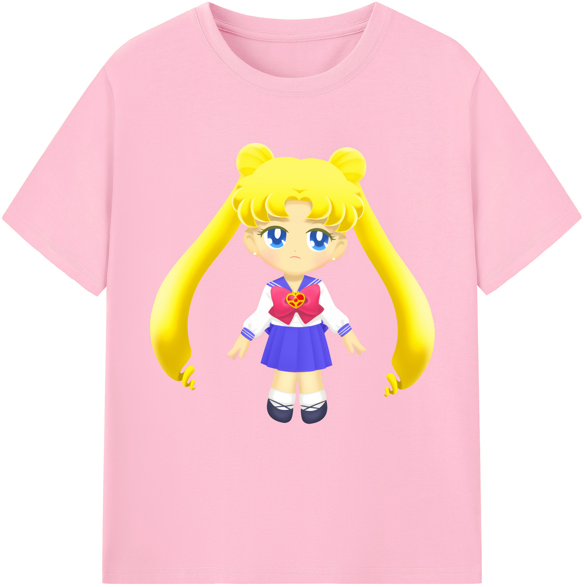 （画像用） 美少女戦士セーラームーン 愛野 美奈子 あいの みなこ Sailor Moon Aino Minako 綿100％半袖Tシャツ（フロントプリント）