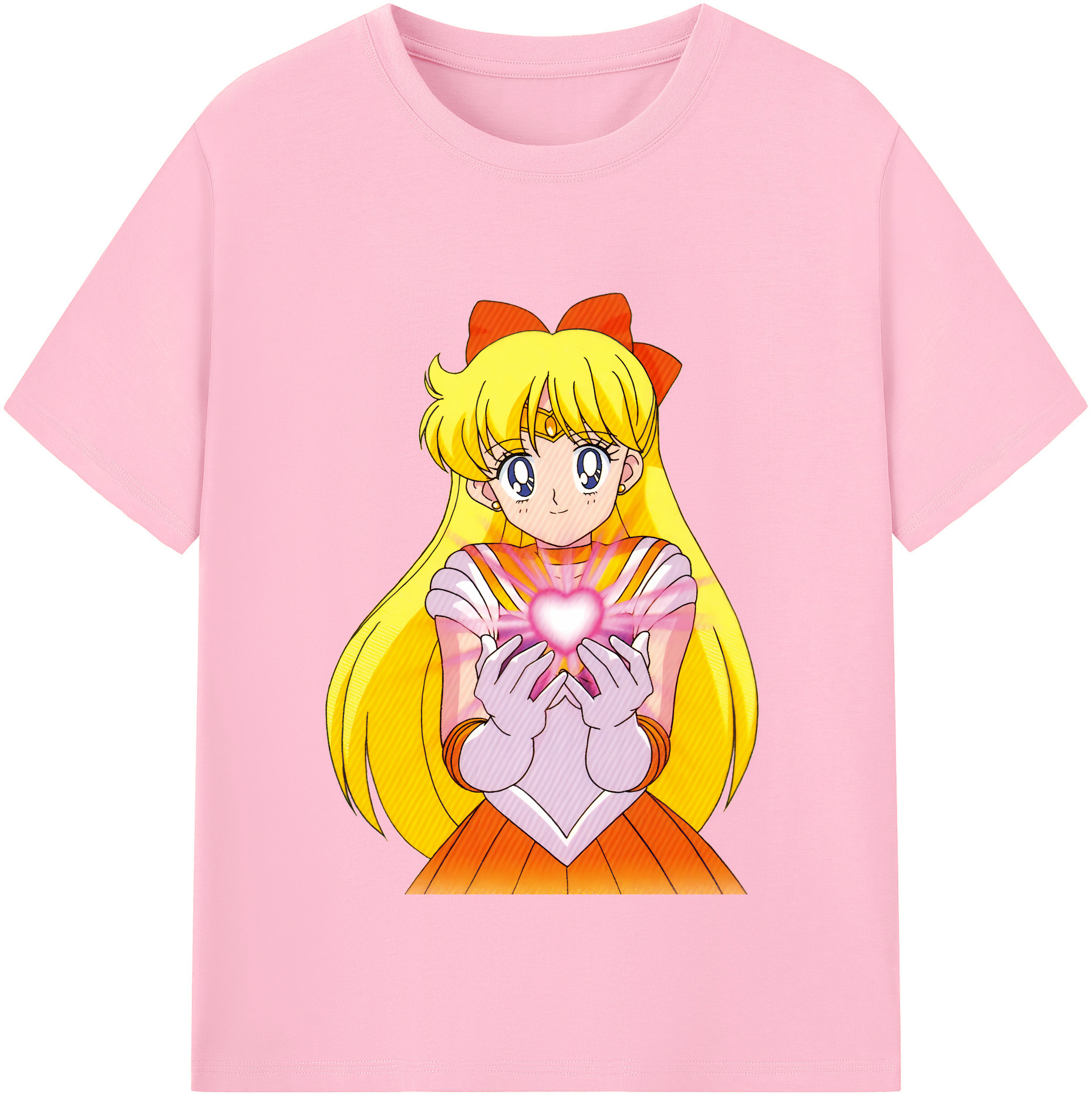 （画像用） 美少女戦士セーラームーン 愛野 美奈子 あいの みなこ Sailor Moon Aino Minako 綿100％半袖Tシャツ（フロントプリント）