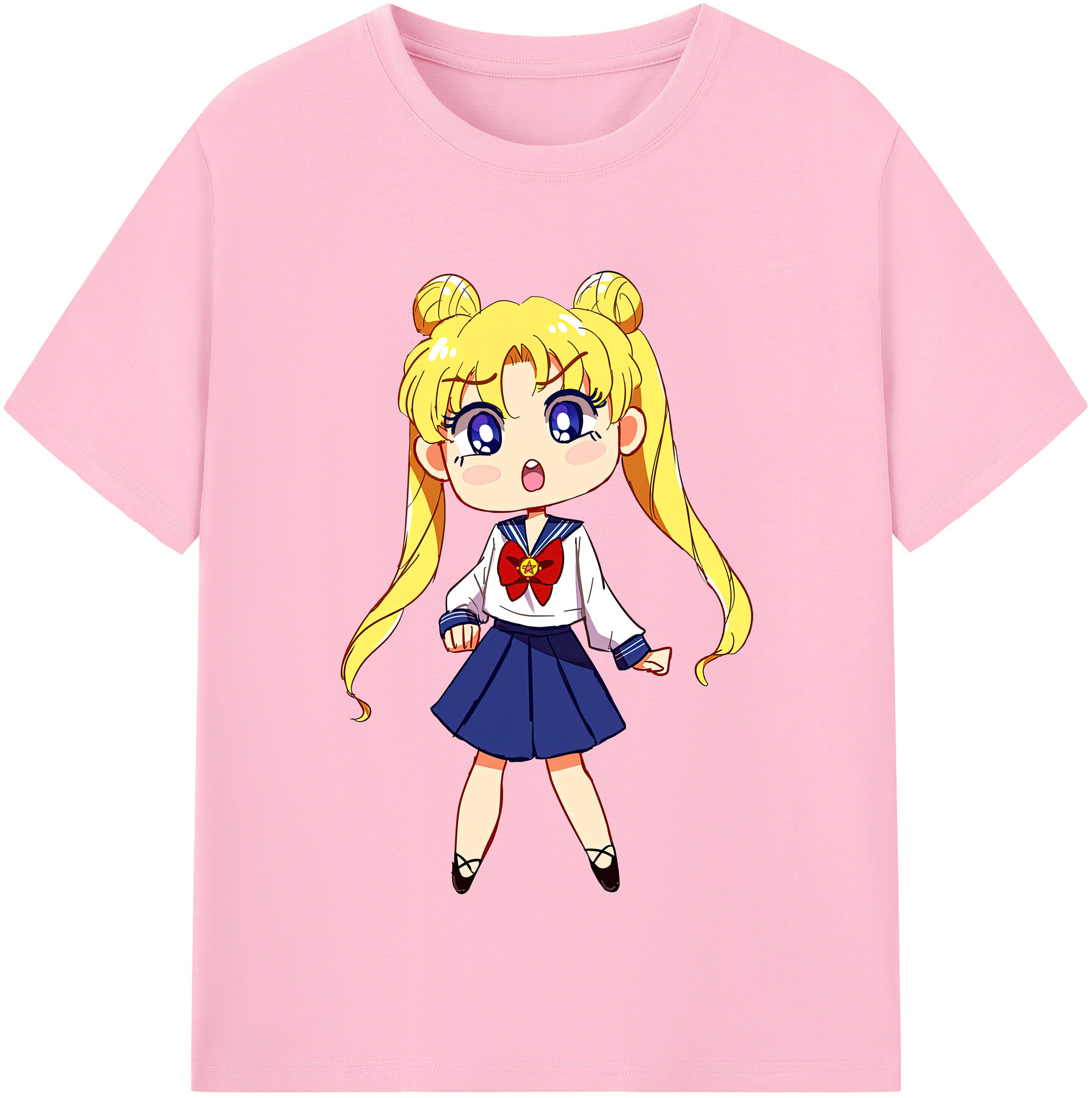 （画像用） 美少女戦士セーラームーン 愛野 美奈子 あいの みなこ Sailor Moon Aino Minako 綿100％半袖Tシャツ（フロントプリント）