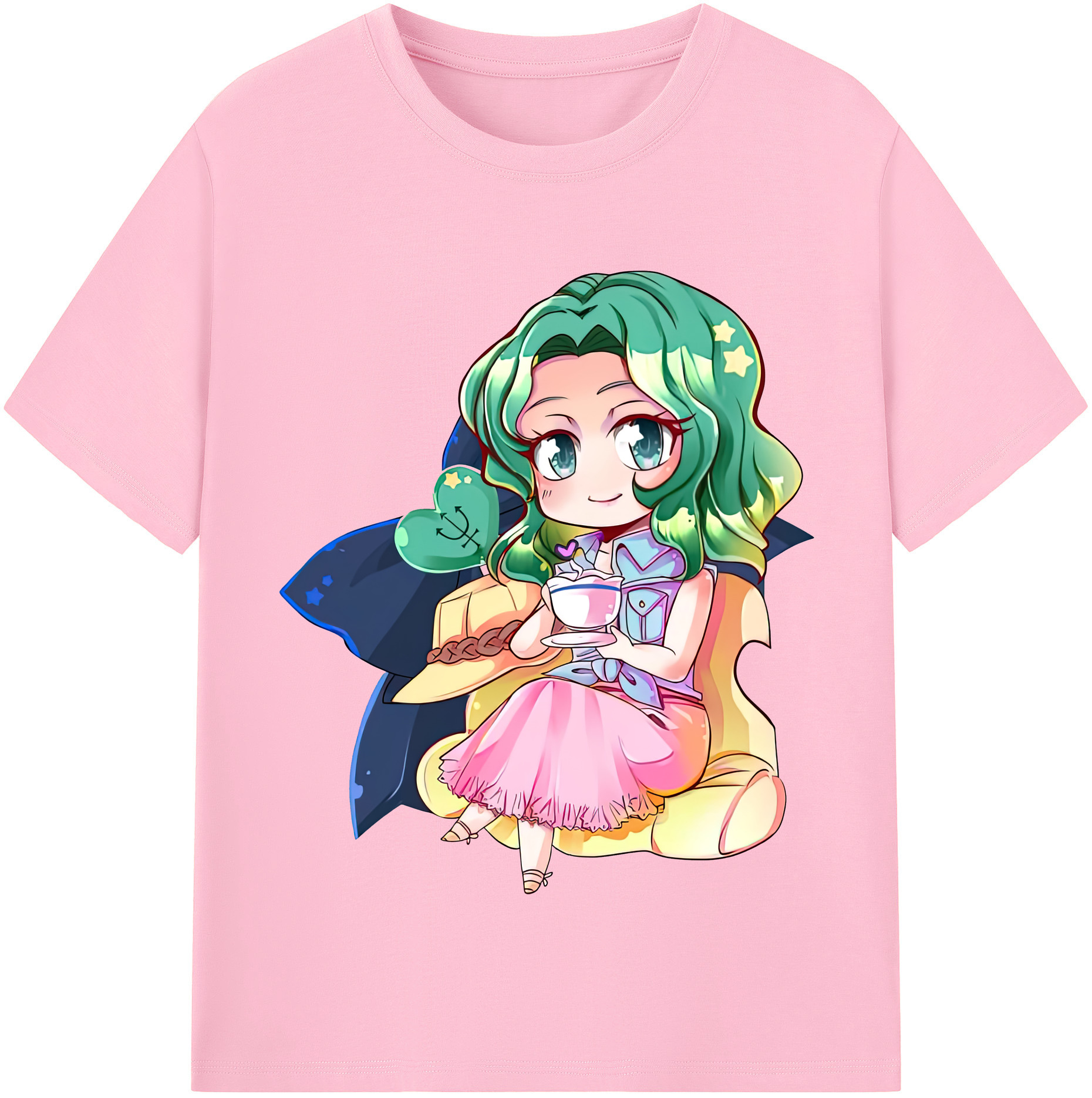 （画像用） 美少女戦士セーラームーン 海王 みちる（かいおう みちる） Sailor Moon Kaiou Michiru 綿100％半袖Tシャツ（フロントプリント）