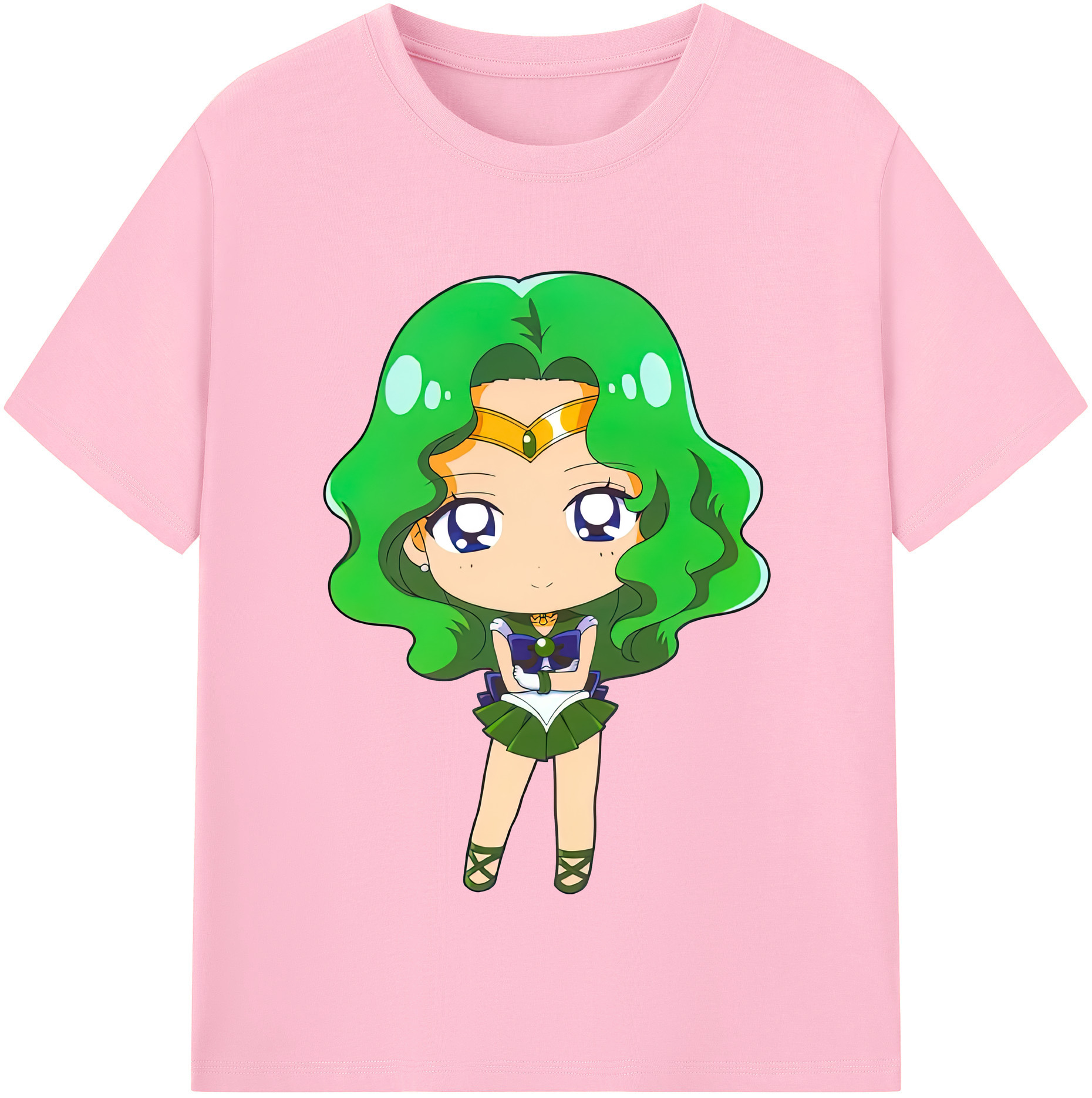 （画像用） 美少女戦士セーラームーン 海王 みちる（かいおう みちる） Sailor Moon Kaiou Michiru 綿100％半袖Tシャツ（フロントプリント）