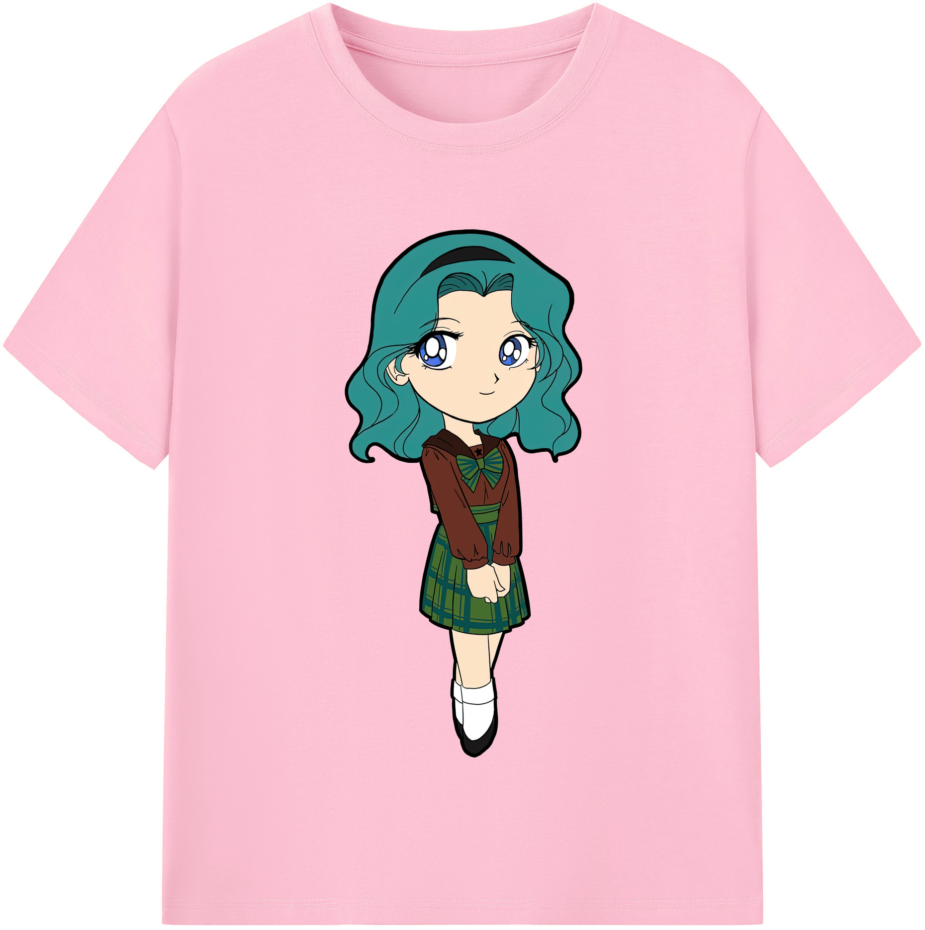 （画像用） 美少女戦士セーラームーン 海王 みちる（かいおう みちる） Sailor Moon Kaiou Michiru 綿100％半袖Tシャツ（フロントプリント）
