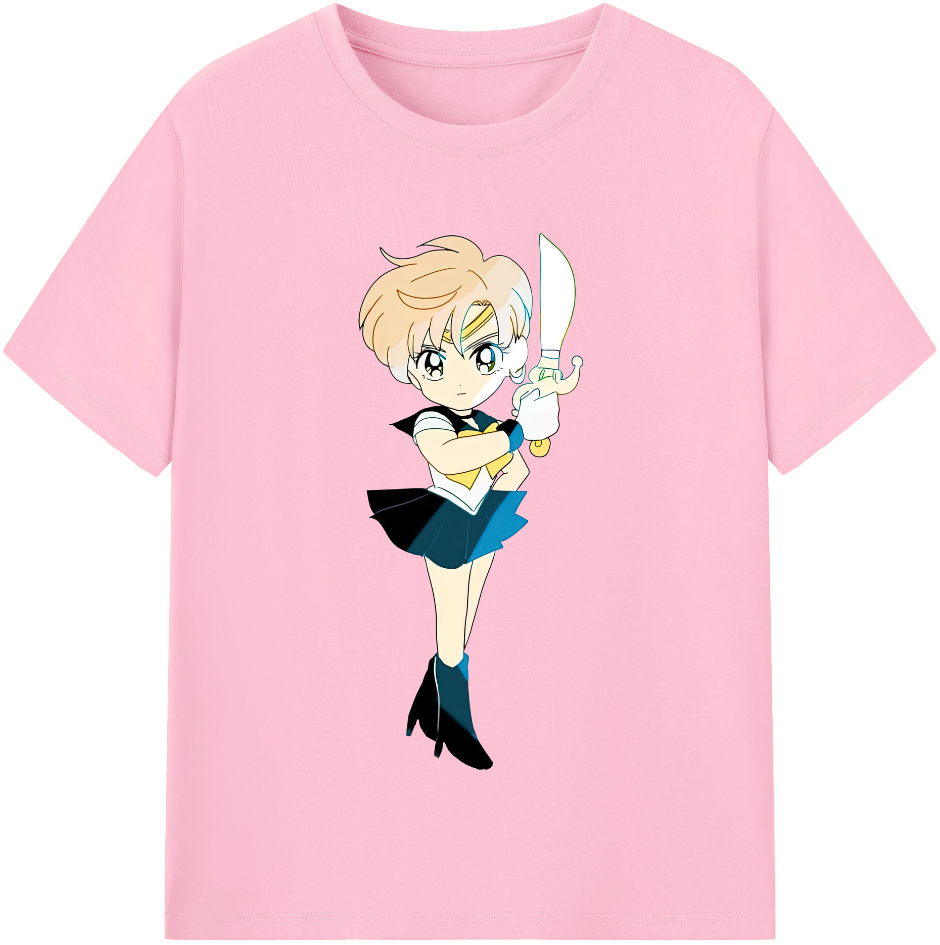 （画像用） 美少女戦士セーラームーン 天王はるか Sailor Moon Tenoh Haruka 綿100％半袖Tシャツ（フロントプリント）