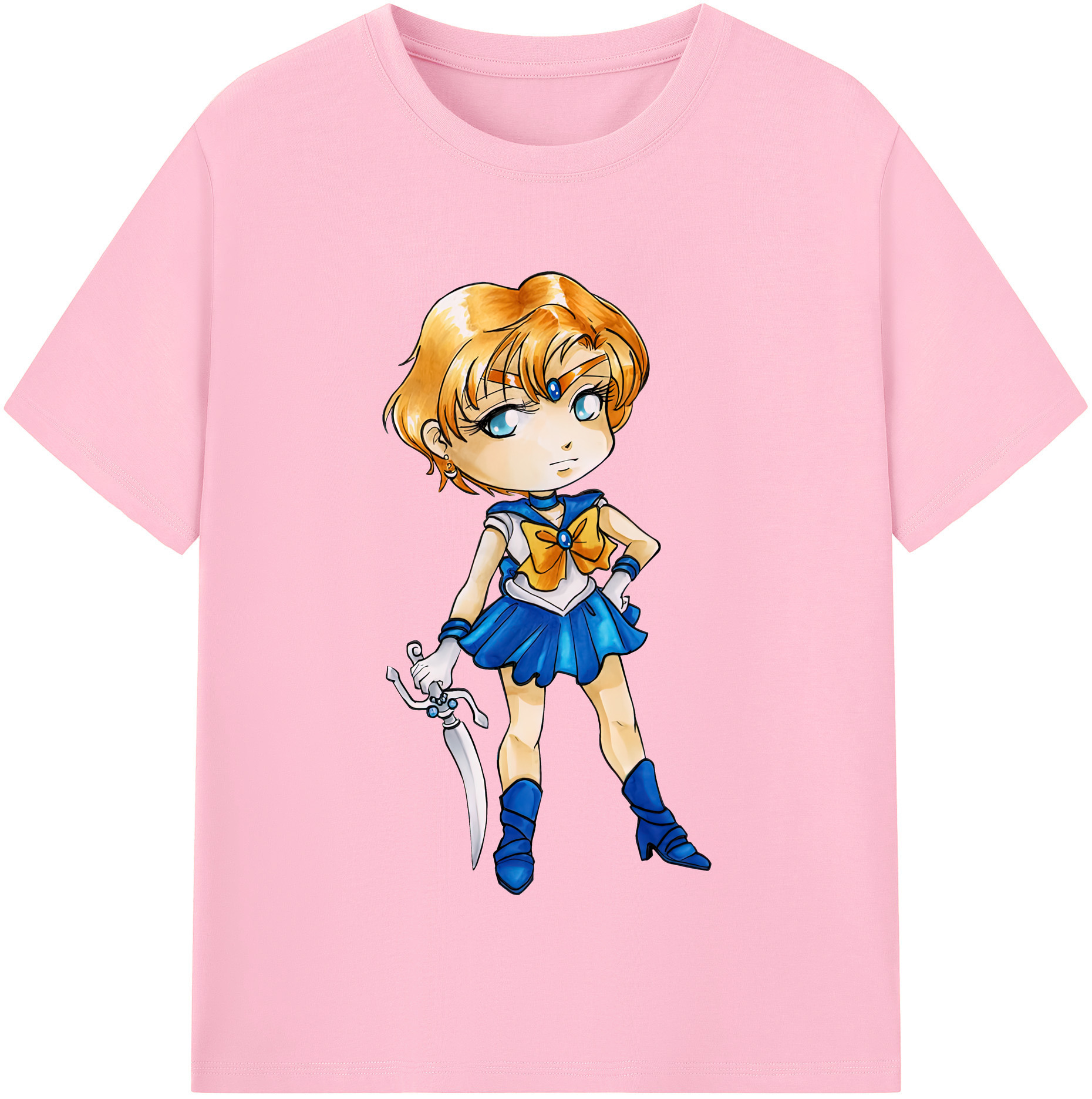 （画像用） 美少女戦士セーラームーン 天王はるか Sailor Moon Tenoh Haruka 綿100％半袖Tシャツ（フロントプリント）
