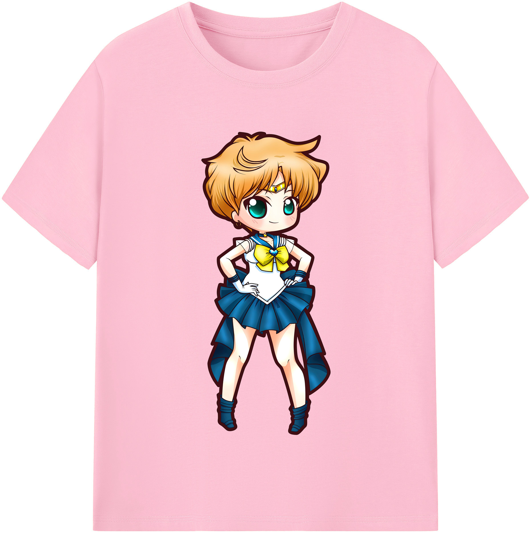（画像用） 美少女戦士セーラームーン 天王はるか Sailor Moon Tenoh Haruka 綿100％半袖Tシャツ（フロントプリント）