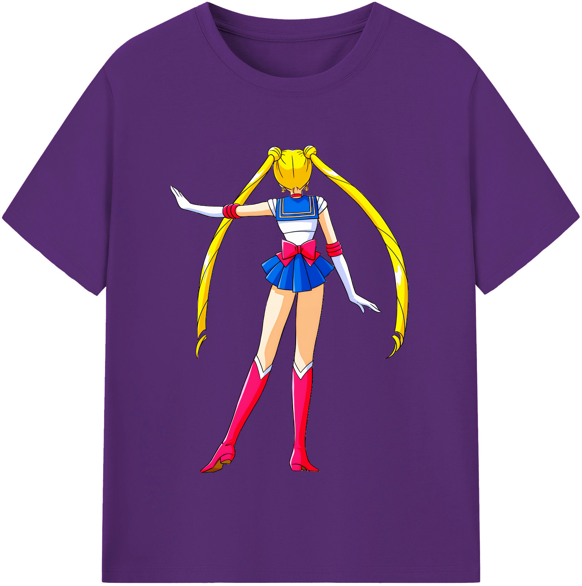 （画像用） 美少女戦士セーラームーン 月野 うさぎ つきの うさぎ Sailor Moon Tsukino Usagi 綿100％半袖Tシャツ（フロントプリント）