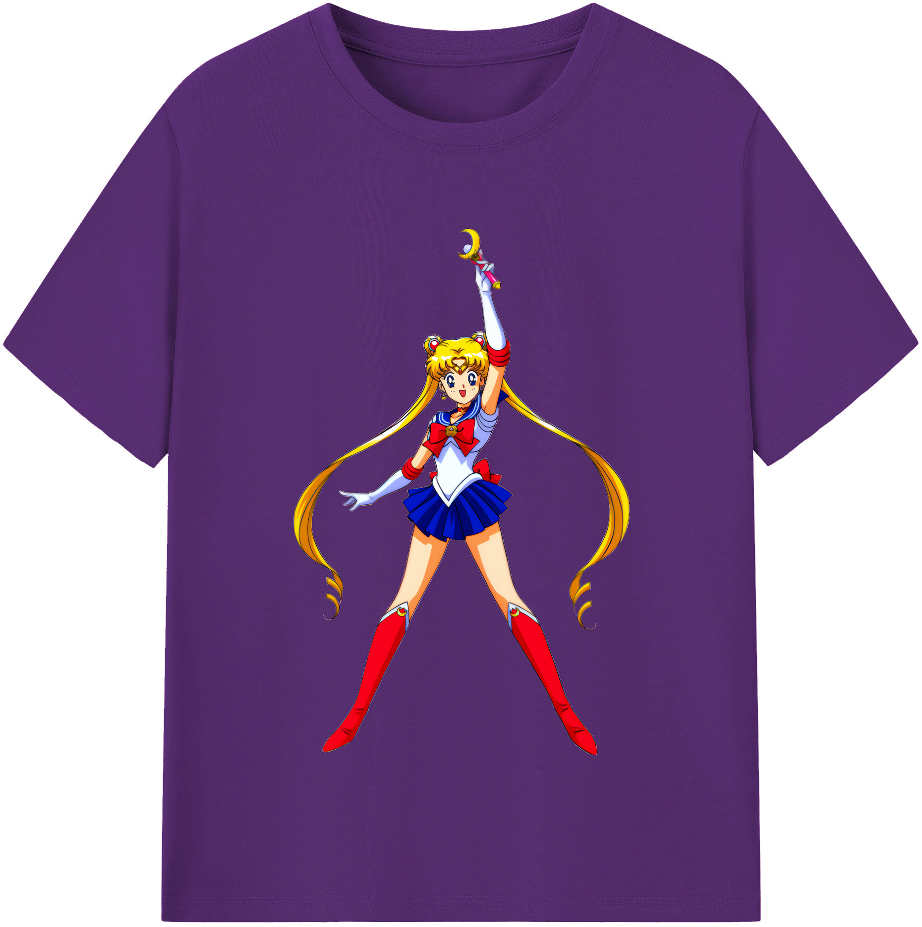 （画像用） 美少女戦士セーラームーン 月野 うさぎ つきの うさぎ Sailor Moon Tsukino Usagi 綿100％半袖Tシャツ（フロントプリント）