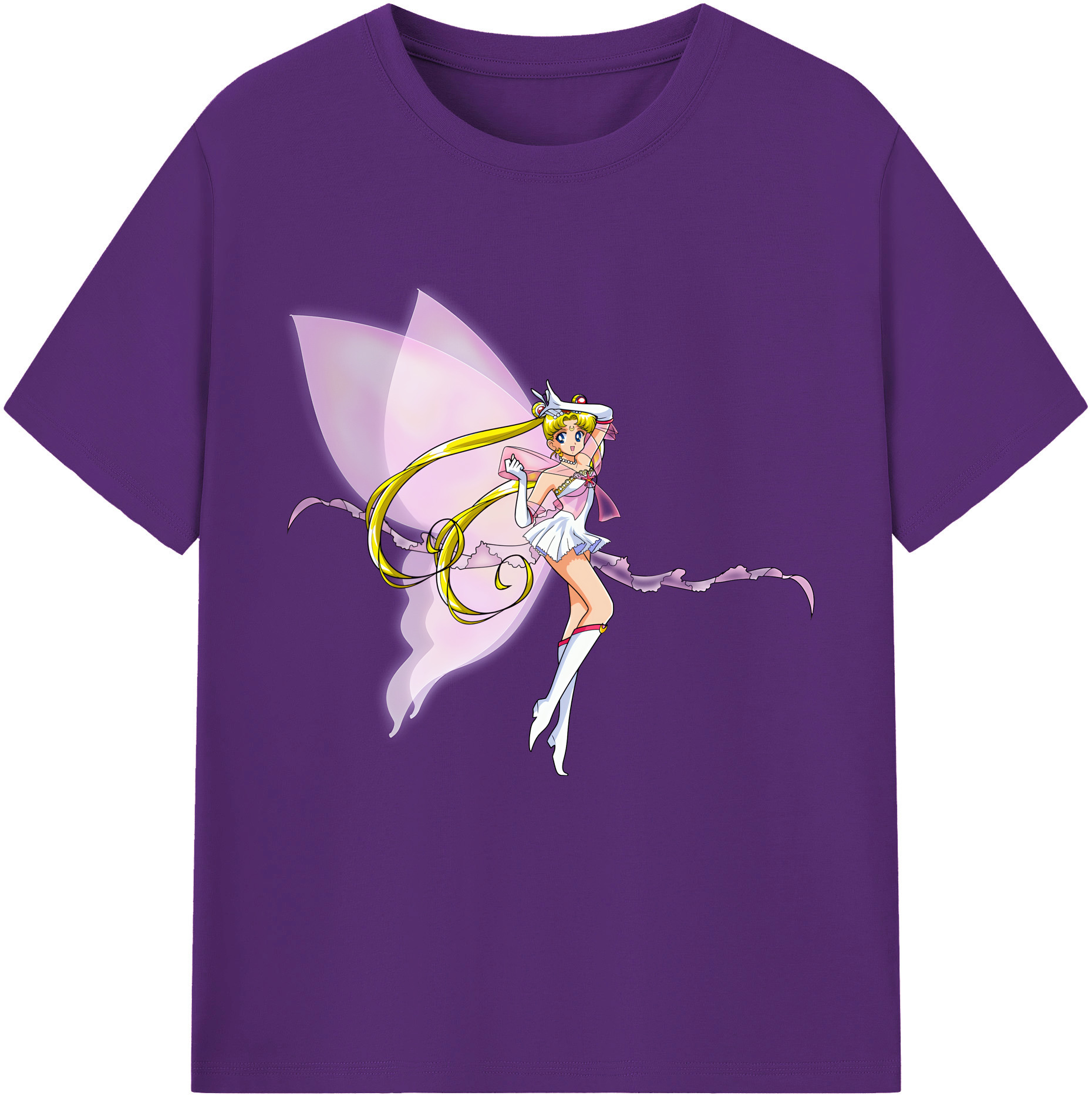 （画像用） 美少女戦士セーラームーン 月野 うさぎ つきの うさぎ Sailor Moon Tsukino Usagi 綿100％半袖Tシャツ（フロントプリント）