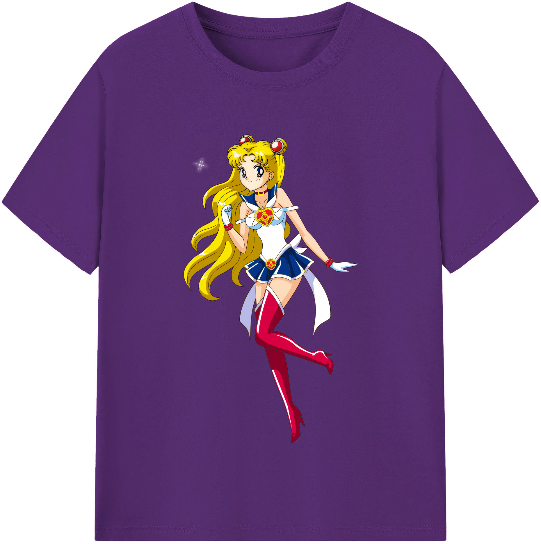 （画像用） 美少女戦士セーラームーン 月野 うさぎ つきの うさぎ Sailor Moon Tsukino Usagi 綿100％半袖Tシャツ（フロントプリント）